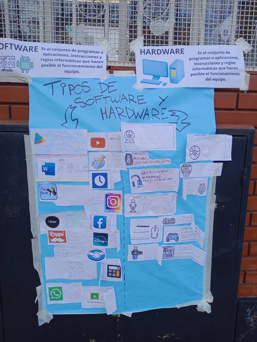 Afiche, escuela primaria.
Hardware y software.
Íconos, dibujos, recortes.
Me paro, sonrío, saco foto.
¿Será que llegó #LaInformáticaComoMateria a la primaria?
Quizás lo hizo el profe de aula…
Pero yo quiero creer que fue alguien de informática 💾💙
#EducaciónDigital #ADICRA