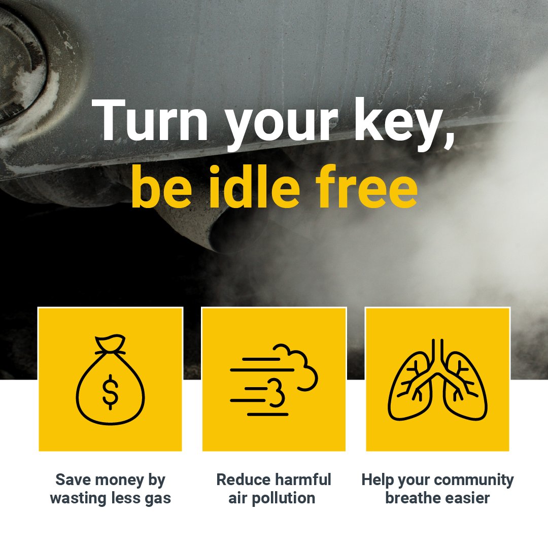 Idling for over a minute wastes fuel and pollutes the air. When picking someone up or waiting in the car, turn off your engine to reduce emissions and protect Bay Area air quality.

#SparetheAir #IdleFree #CleanAir