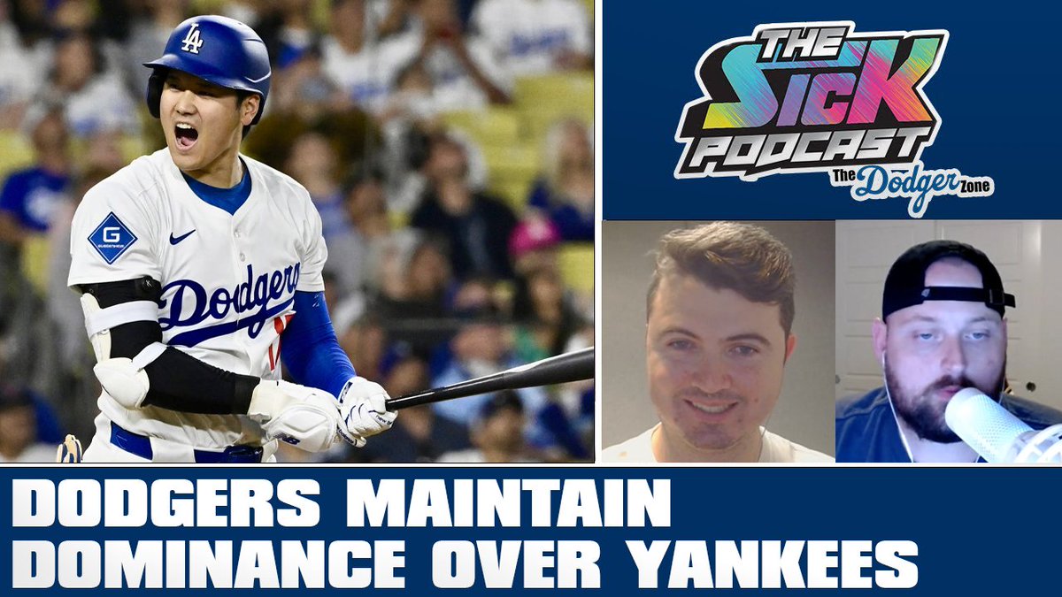The Sick Podcast - The Dodger Zone (@sickpoddodgers) on Twitter photo 🚨New Episode🚨
<a href="/ryanburschinger/">Ryan Burschinger</a> and <a href="/beaunotjackson/">Beau Benson</a> discuss:
🔵#Dodgers get their best wins of the year
🔵Max Muncy's milestone matters
🔵An enticing buy low in Alexis Diaz
🔵& more!
Full pod👇
Watch: youtu.be/NO7bR7vVNHo
Listen: traffic.megaphone.fm/SICMED10321344…
#thesickpodcast 🚨New Episode🚨
<a href="/ryanburschinger/">Ryan Burschinger</a> and <a href="/beaunotjackson/">Beau Benson</a> discuss:
🔵#Dodgers get their best wins of the year
🔵Max Muncy's milestone matters
🔵An enticing buy low in Alexis Diaz
🔵& more!
Full pod👇
Watch: youtu.be/NO7bR7vVNHo
Listen: traffic.megaphone.fm/SICMED10321344…
#thesickpodcast