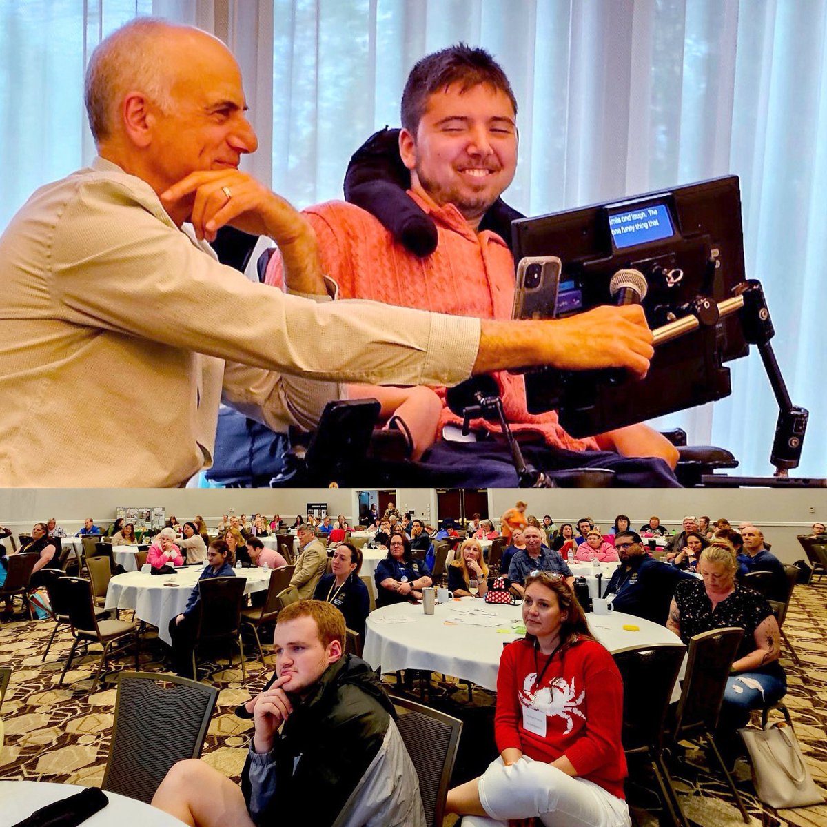 This weekend, Samuel and <a href="/_danhabib/">@_danhabib</a> keynoted the Family Support Conference of NH in their hometown, Concord!  A full house heard Samuel talk about how inclusive education and transition experiences led to his current life in college and working. They also screened #TheRideAhead!