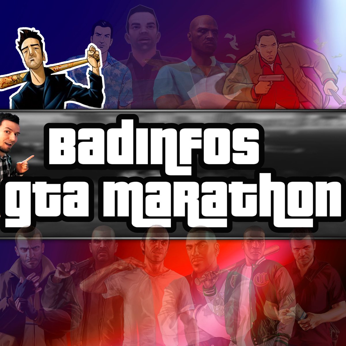 Badinfoss's tweet photo. 🔴The Badinfos GTA Marathon starts TOMORROW!🔴

- Game: Grand Theft Auto 3
- Gameplay: All missions + cutscenes
- Platform: Playstation 2
- Controller: Playstation 5
- Livestream length: Probably 3 hours, maybe completion of half the game
- Livestream platform: YouTube AND Twitch https://t.co/u9oTSmWRLe
