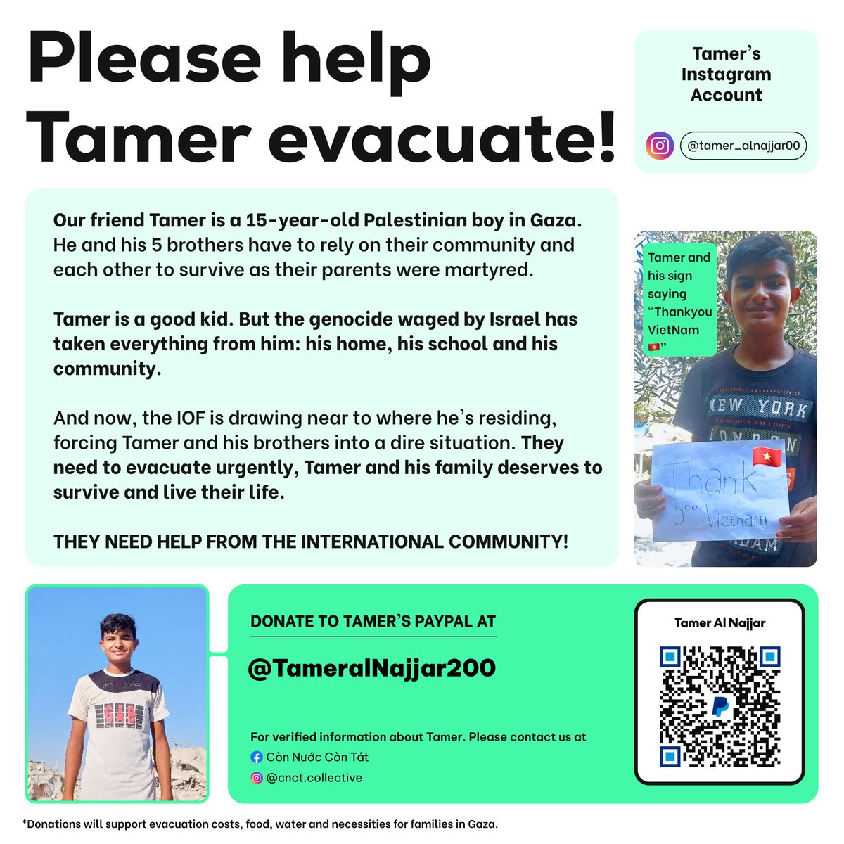 croissantmusain's tweet photo. Hey guys, we need help assisting Tamer to evacuate urgently 🙏

Any dime we can get and every share is appreciated! https://t.co/W47gOBBWuE