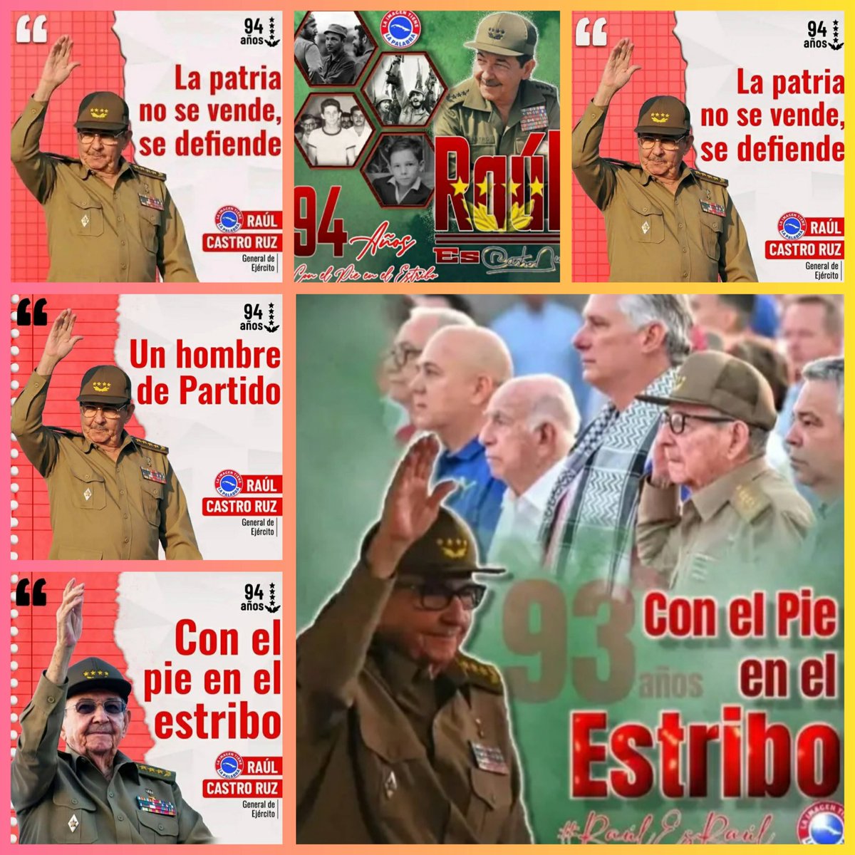 Felicidades para nuestro General de Ejército #RaúlPorSiempreEnNuestros❤🇨🇺 "Que nadie lo dude , que mientras viva estaré listo con el pie en el estribo para defender a la patria , la Revolución y el socialismo con más fuerza que nunca ". <a href="/CubaMined/">MINED</a> #EducaciónGuanabacoa