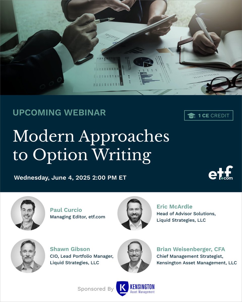etf.com (@etfcom) on Twitter photo Join us for a webinar on Modern Approaches to Option Writing, where experts from Kensington Asset Management (<a href="/KensingtonMgmt/">Kensington Asset Management</a>) and Liquid Strategies (<a href="/LS_funds/">Liquid Strategies</a>) will discuss how evolving overlay strategies are reshaping income investing amid market volatility and rising demand Join us for a webinar on Modern Approaches to Option Writing, where experts from Kensington Asset Management (<a href="/KensingtonMgmt/">Kensington Asset Management</a>) and Liquid Strategies (<a href="/LS_funds/">Liquid Strategies</a>) will discuss how evolving overlay strategies are reshaping income investing amid market volatility and rising demand