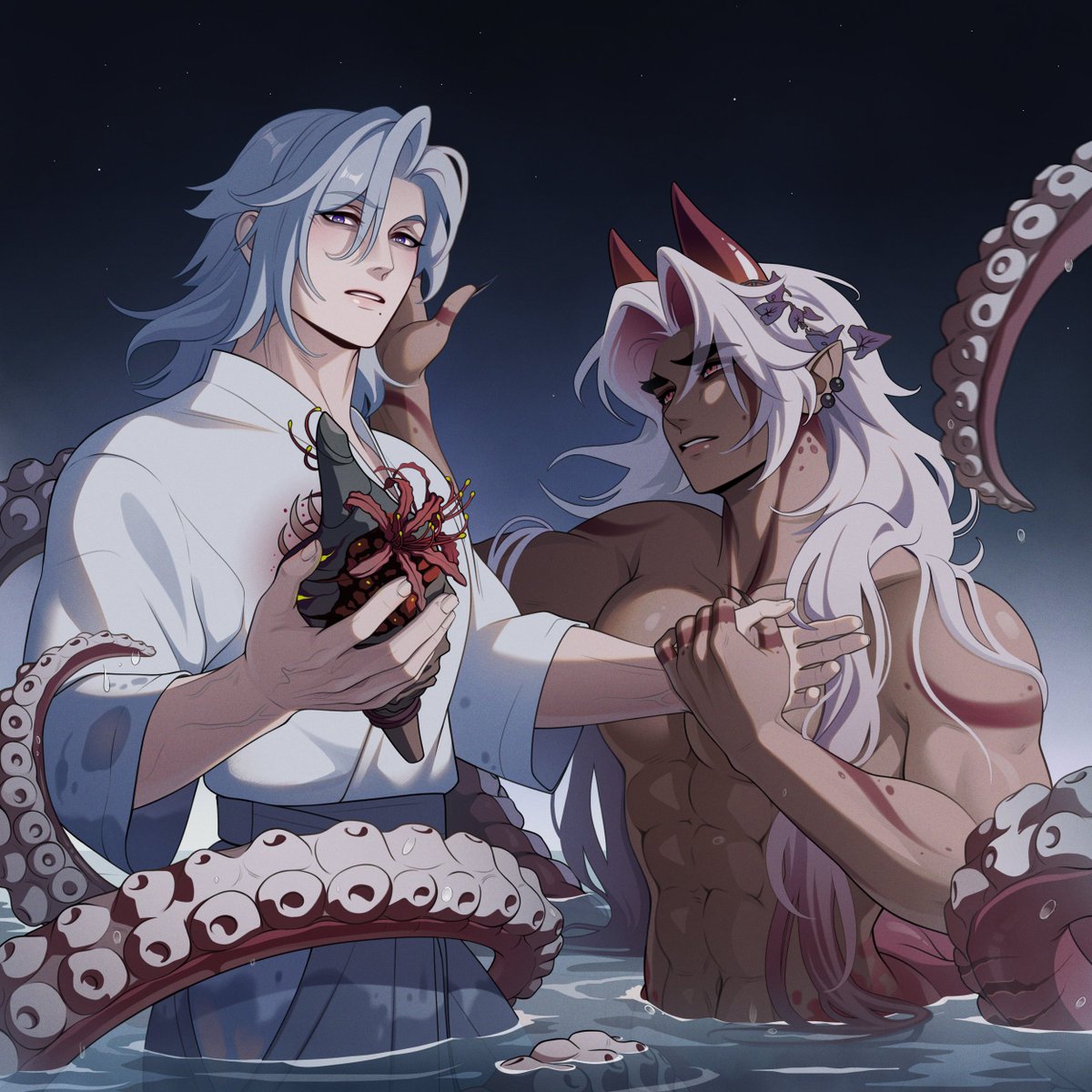 Fairy tale AU for #Ayaitto week. Dropping some lore in the replies, so let me know if you'd like to see more art for this story! 💙