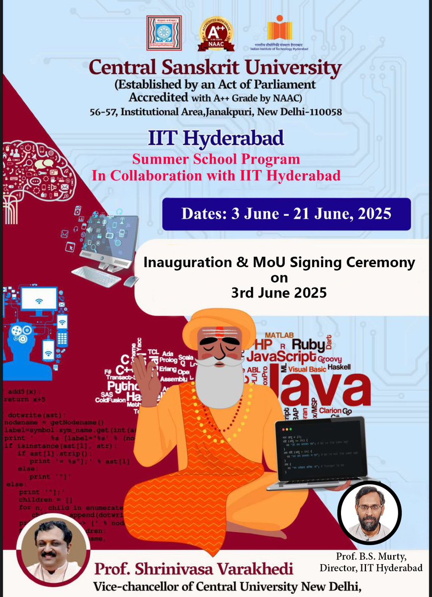 CENTRAL SANSKRIT UNIVERSITY tweet media