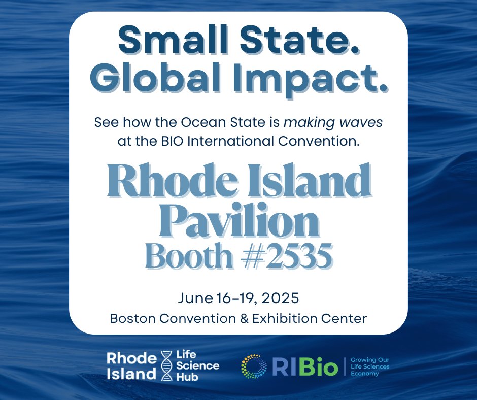 Rhode Island Life Science Hub (@rilifescihub) on Twitter photo With less than two weeks until the BIO International Convention 2025, Rhode Island is ready to showcase how a small state can make a global impact in life sciences.
 
📍 Visit the Rhode Island Pavilion at Booth 2535 to see how we’re making waves in life sciences. With less than two weeks until the BIO International Convention 2025, Rhode Island is ready to showcase how a small state can make a global impact in life sciences.
 
📍 Visit the Rhode Island Pavilion at Booth 2535 to see how we’re making waves in life sciences.