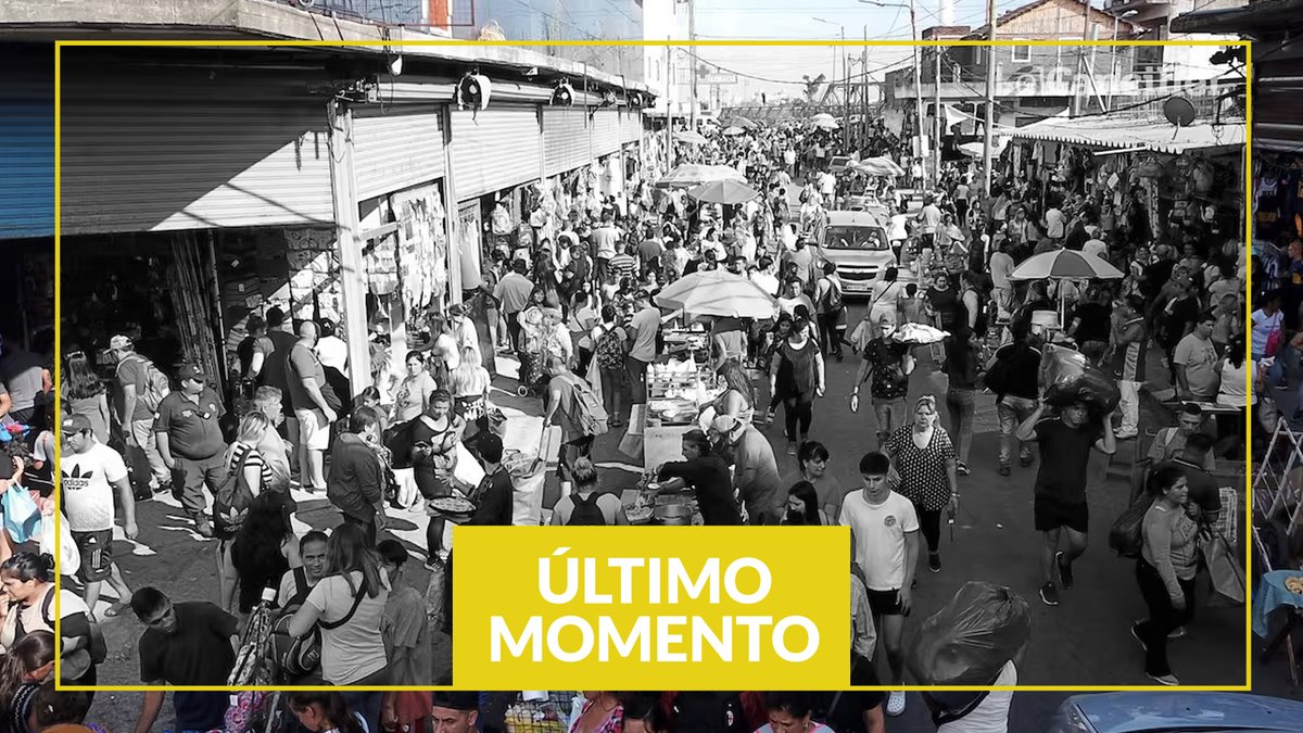 [AHORA] Según TN, es "casi seguro" que la Justicia ratificará la clausura de "La Salada": el Gobierno "quiere lo mismo", ya que "complica un acuerdo comercial" con los Estados Unidos.