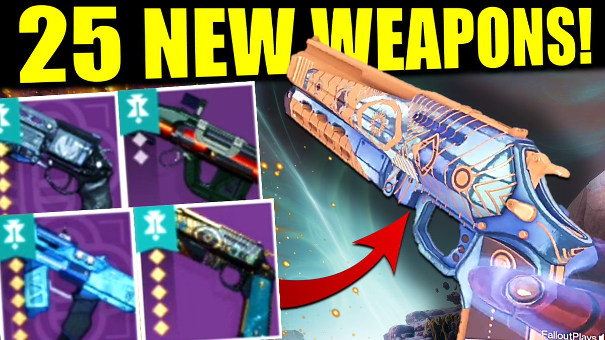 🚨NEW DESTINY 2: EDGE OF FATE VIDEO!🚨
Showcasing EVERY New Legendary Weapon I Saw!

-New ROCKET PULSE RIFLE (yes, I'm Serious)
-New Trials of Osiris Weapons
-Tier 5 Weapons, &amp; MORE!
➡️youtu.be/i89d-jipiOE⬅️