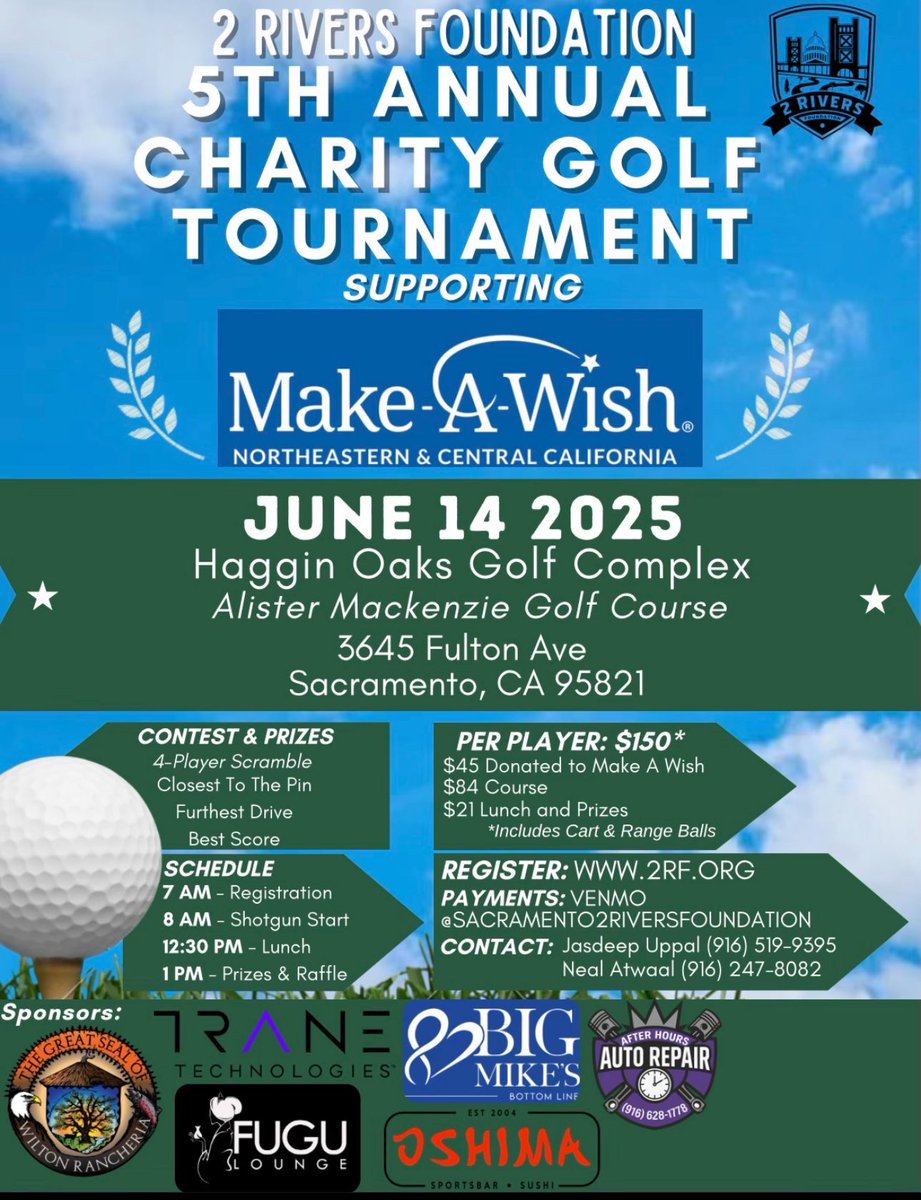 KingKC_916's tweet photo. Come and join me on June 14th out at @HagginOaks with @2RiversCharity for the 5th Annual Charity Golf Tournament ⛳️ ⛳️ ⛳️ https://t.co/M8LTmZXwDG