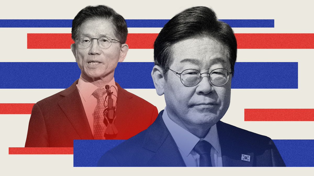 🇰🇷#CoreaDelSur - Escrutado el 81% 

🔵Lee Jae Myung: 48.3% Centroizquierda 
🔴Kim Moon-soo: 42.9% Derecha