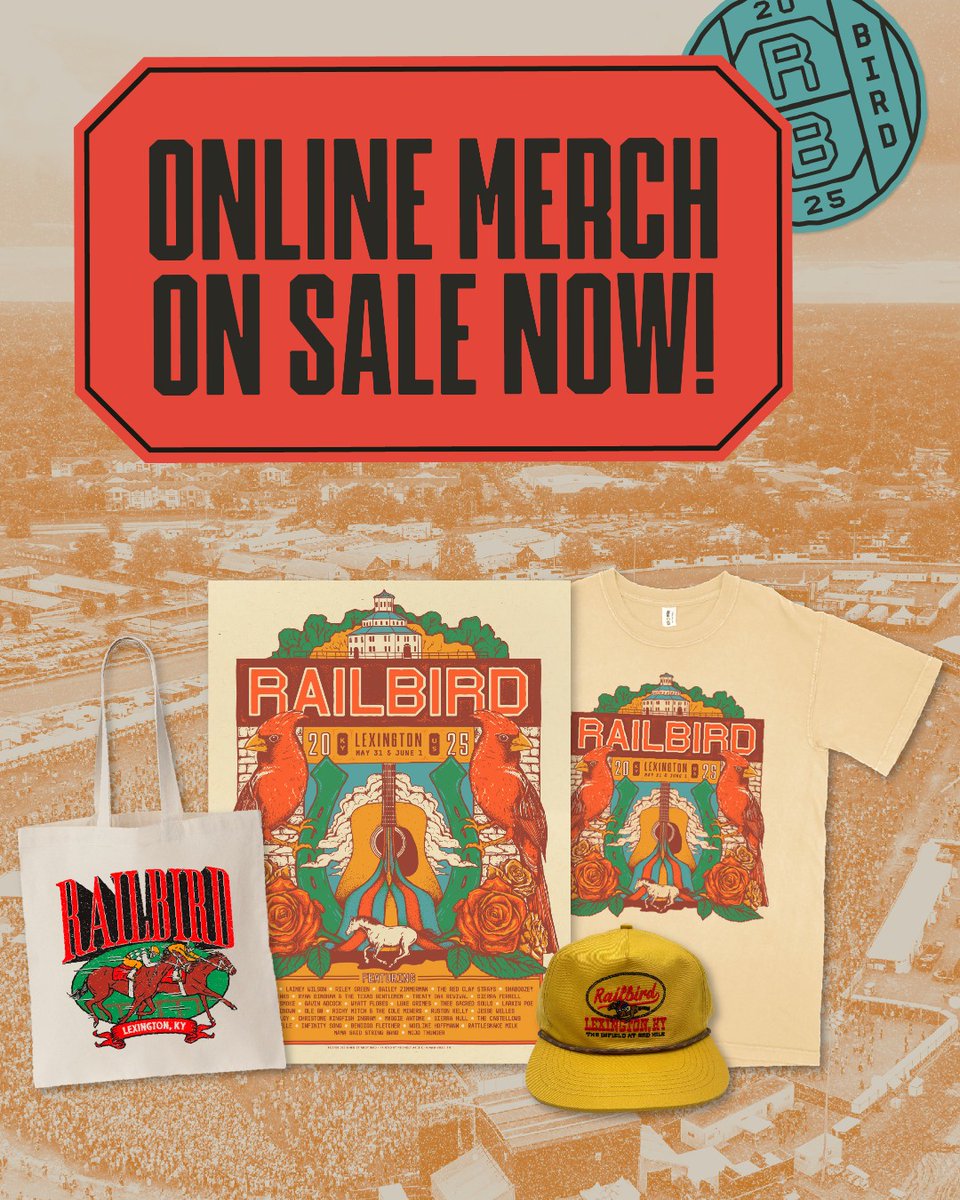 Missed out on merch at the fest? 🤠 No worries, select Railbird styles are available online.

Snag yours before it’s gone! 👉 store.railbirdfest.com