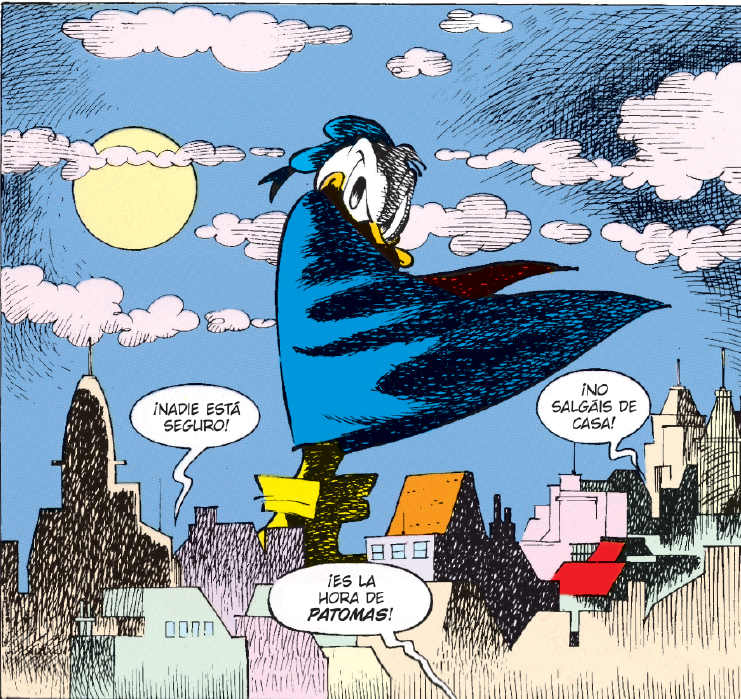 🦆DISNEY LIMITED EDITION. PATOMAS 4
#15del5
¡La cuarta recopilación de la saga de Patomas contiene diez palpitantes hazañas del palmípedo enmascarado! Pertenecientes a la edad de oro del periodo clásico de Patomas, estas aventuras muestran a los grandes autores Disney italianos.