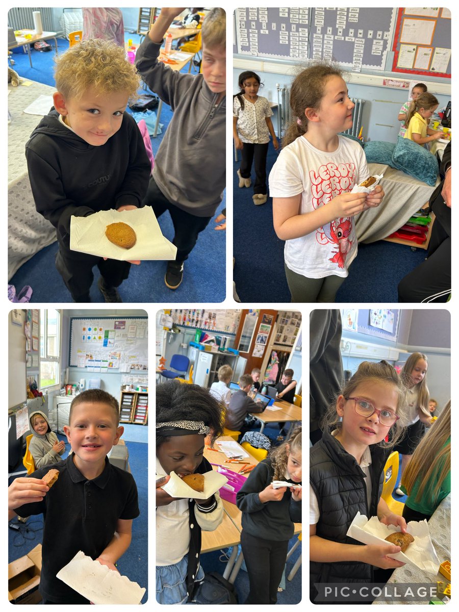 P3/4 learned how to follow a recipe to make chocolate chip cookies. The children who helped make them worked so hard and enjoyed the fruits of their labour. Other children chose to role play working at a bakery or build their own bakery on Minecraft Education 😁 <a href="/ThornliePS/">Thornlie</a>