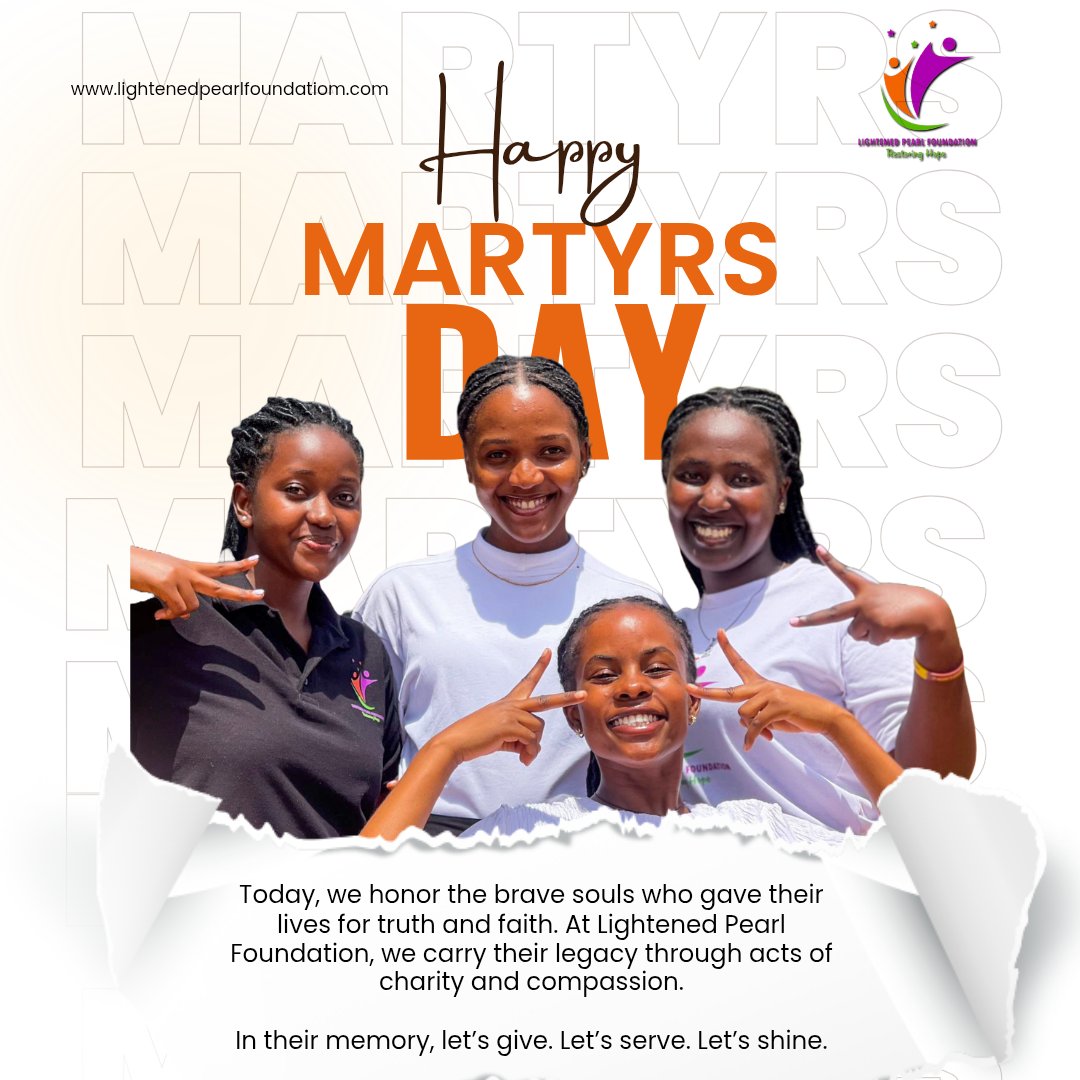 Lightenedpearl1's tweet photo. This Martyrs Day, Lightened Pearl Foundation encourages giving in honor of those who sacrificed for truth. #martyrsday2025 #MartyrsDay #LightenedPearlFoundation #TikTok https://t.co/WYcMT5pGan