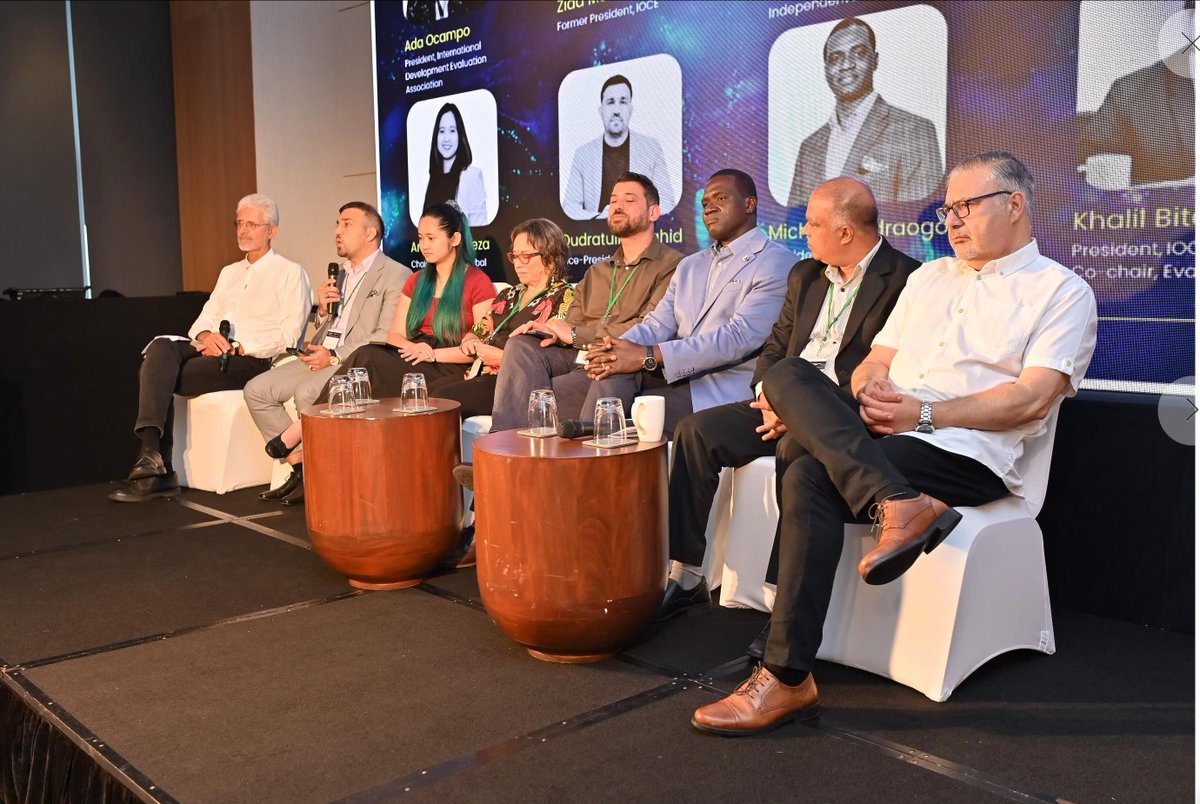 tweet_afrea's tweet photo. Last week, our President, Dr Miché Ouédraogo was unveiled alongside global evaluation leaders at the #EvaluationConclave2025 and the Summit for the Future of Evaluation, hosted by the Community of Evaluators - South Asia and the Evaluation Association of Bhutan EAB in Colombo, Sri Lanka.

This prestigious gathering fostered discussions on critical evaluation issues and the future of the field of evaluation, bringing together champions and visionaries from across the globe.

A key highlight was the special panel, “From Young and Emerging Evaluators to International Evaluation Leaders,” where Dr. Ouedraogo joined other young global evaluation leaders to reflect on their transformative journeys and leadership in evaluation.

AfrEA remains committed to driving transformative discussions and championing innovative evaluation practices that resonate worldwide, and Dr. Ouedraogo’s presence at this Conclave underscores our dedication to strengthening Africa’s role in global evaluation and ensuring inclusive, impactful progress.
-----
La semaine dernière, notre président, Miché Ouédraogo, Ph.D, a été présenté aux côtés de leaders mondiaux de l'évaluation lors du #EvaluationConclave2025 et du Sommet pour l'avenir de l'évaluation, organisés par la Communauté des évaluateurs - Asie du Sud et l'Association d'évaluation du Bhoutan EAB à Colombo, au Sri Lanka.

Ce prestigieux rassemblement a favorisé les discussions sur les questions cruciales de l'évaluation et l'avenir de ce domaine, réunissant des champions et des visionnaires du monde entier.

L'un des moments forts a été la table ronde spéciale intitulée « Des jeunes évaluateurs émergents aux leaders internationaux de l'évaluation », au cours de laquelle le Dr Ouedraogo s'est joint à d'autres jeunes leaders internationaux dans le domaine de l'évaluation pour réfléchir à leur parcours transformateur et à leur leadership en matière d'évaluation.

L'AfrEA reste déterminée à mener des discussions transformatrices et à promouvoir des pratiques d'évaluation innovantes qui résonnent dans le monde entier. La présence du Dr Ouedraogo à ce conclave souligne notre engagement à renforcer le rôle de l'Afrique dans l'évaluation mondiale et à garantir des progrès inclusifs et significatifs.

#MadeInAfricaEvaluation
#AfricanEvaluationExcellence