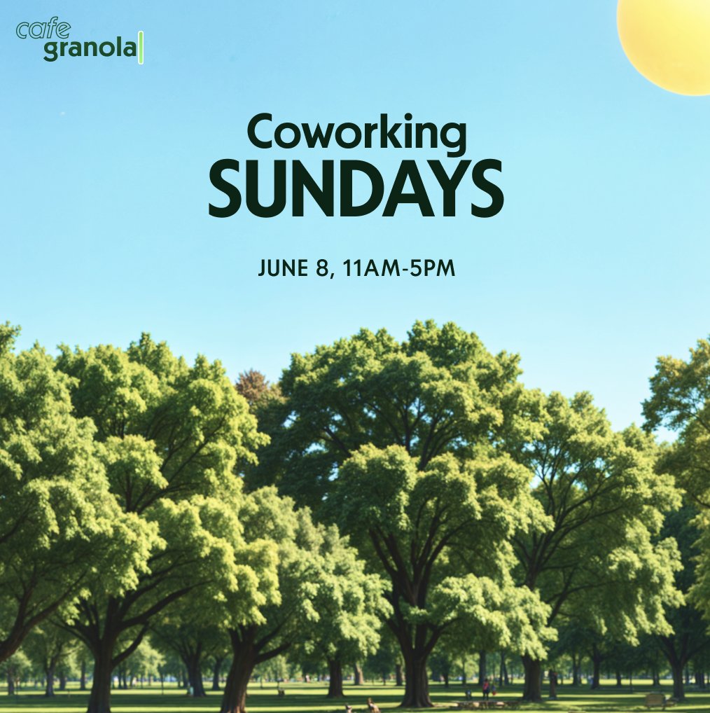 A lot of cafes kick out laptop users on weekends. So I'm turning <a href="/meetgranola/">Granola</a>'s office into Cafe Granola whenever I host Coworking Sundays

Cafe Granola welcomes builders who build cool shit on weekends 🇬🇧

Next one is this Sunday, 8 June

Details below