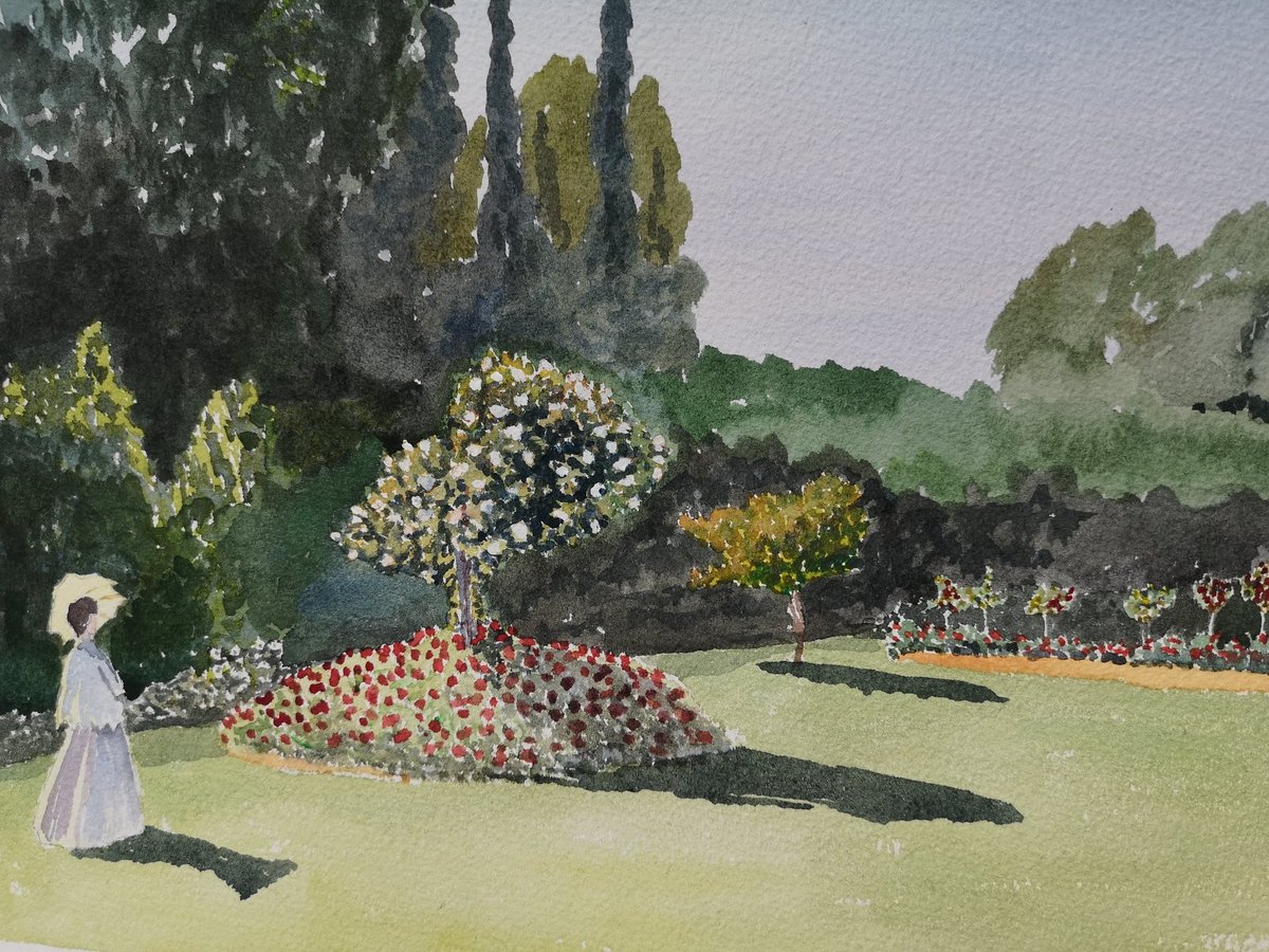 My watercolour of Monet's garden #monet #watercolour #art #painting #watercolor