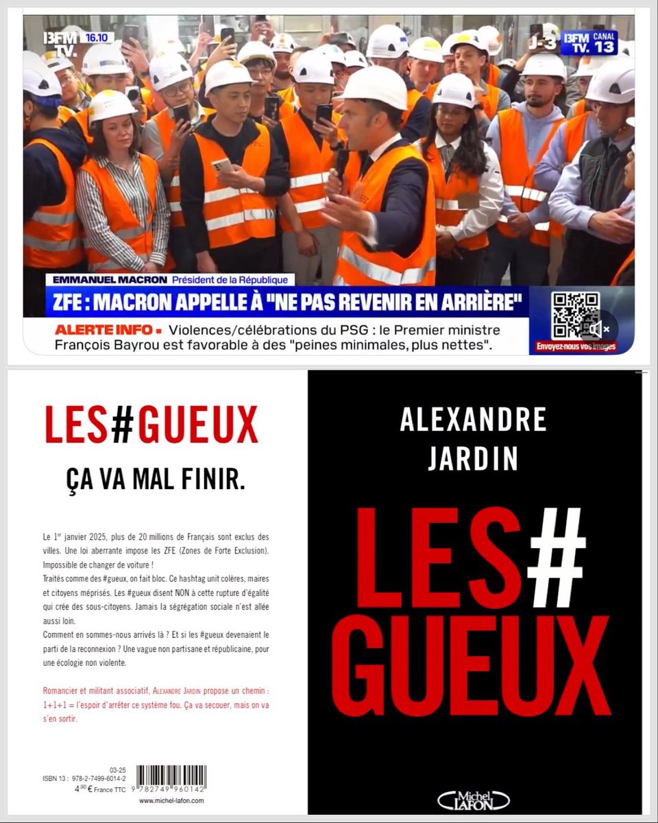 Alexandre Jardin (@alexandrejardin) on Twitter photo ÇA SUFFIT - Si le président, hostile à #8FrancaisSur10 , a l’idée d’imposer les #ZFE discriminatoires contre vous, la #nation, les #maires et l’<a href="/AssembleeNat/">Assemblée nationale</a> , les #gueux organiseront la résistance républicaine. Pas sûr que la France défiée, méprisée, prenne bien cette ÇA SUFFIT - Si le président, hostile à #8FrancaisSur10 , a l’idée d’imposer les #ZFE discriminatoires contre vous, la #nation, les #maires et l’<a href="/AssembleeNat/">Assemblée nationale</a> , les #gueux organiseront la résistance républicaine. Pas sûr que la France défiée, méprisée, prenne bien cette