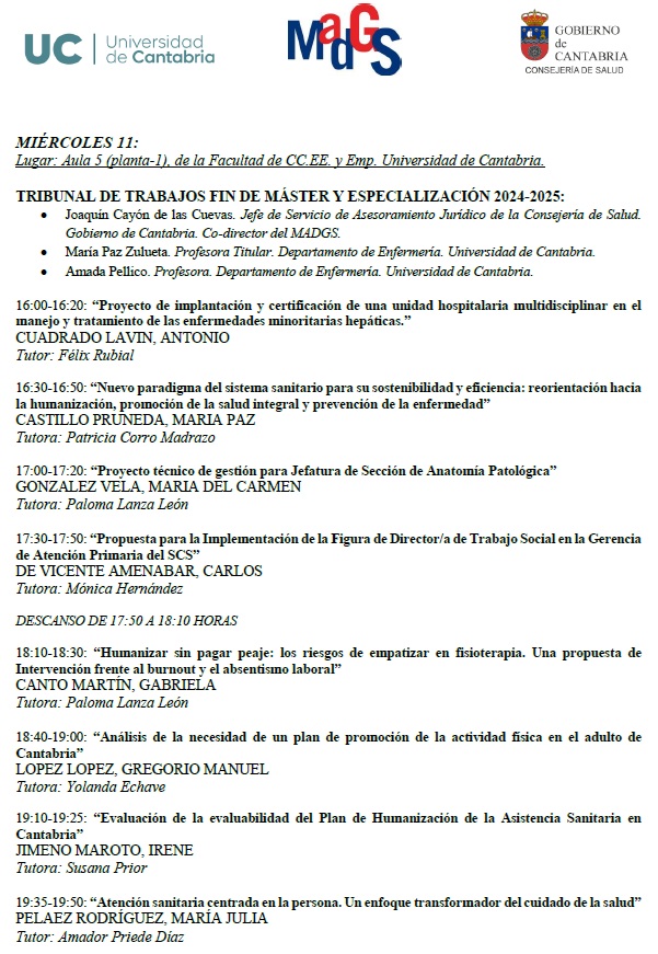 Madgs UC (@madgsuc) on Twitter photo Encaramos la recta final de la XVII edición del Máster en Gestión y Dirección de Servicios Sanitarios, colaborando <a href="/unican/">Universidad de Cantabria</a> y <a href="/saludcantabria/">Salud Cantabria</a>
📢 SAVE THE DATE 📢 para las defensas de TFM:
📆Martes 10 y miércoles 11 de JUNIO
🕑 16:00h
📌 ¡Os esperamos! <a href="/feconomicasuc/">Feconomicasuc</a> Encaramos la recta final de la XVII edición del Máster en Gestión y Dirección de Servicios Sanitarios, colaborando <a href="/unican/">Universidad de Cantabria</a> y <a href="/saludcantabria/">Salud Cantabria</a>
📢 SAVE THE DATE 📢 para las defensas de TFM:
📆Martes 10 y miércoles 11 de JUNIO
🕑 16:00h
📌 ¡Os esperamos! <a href="/feconomicasuc/">Feconomicasuc</a>