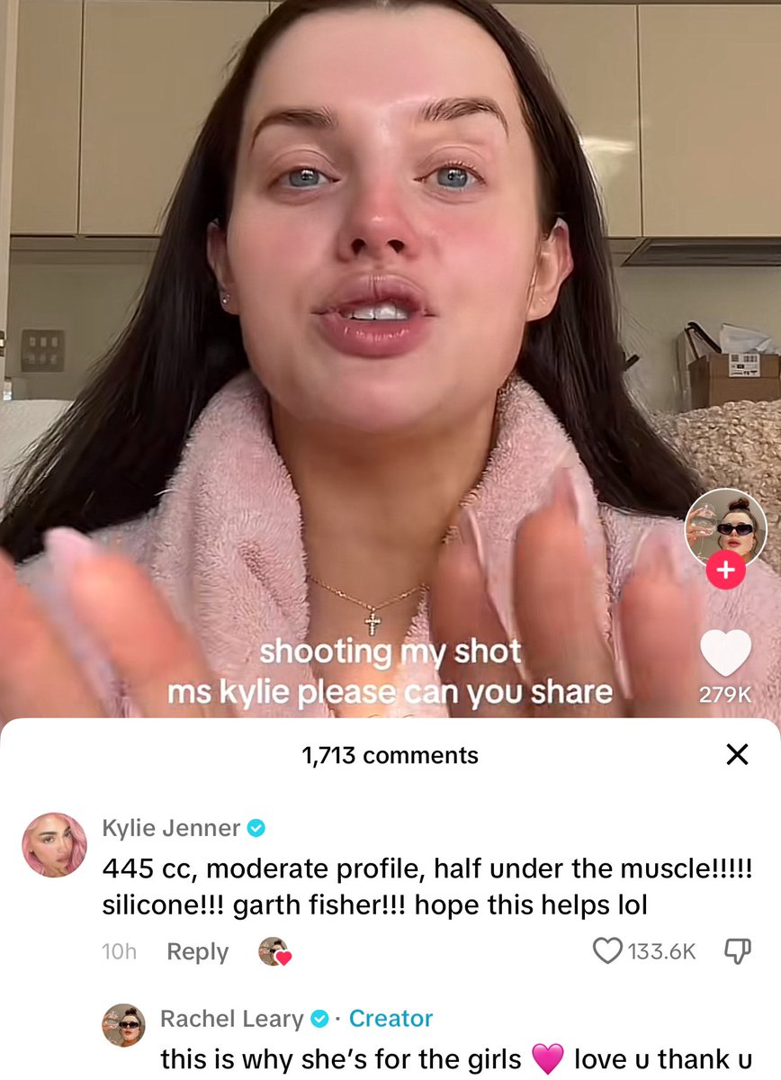 Kylie Jenner casually sharing her breast implant details with this girl… she’s so REAL😭