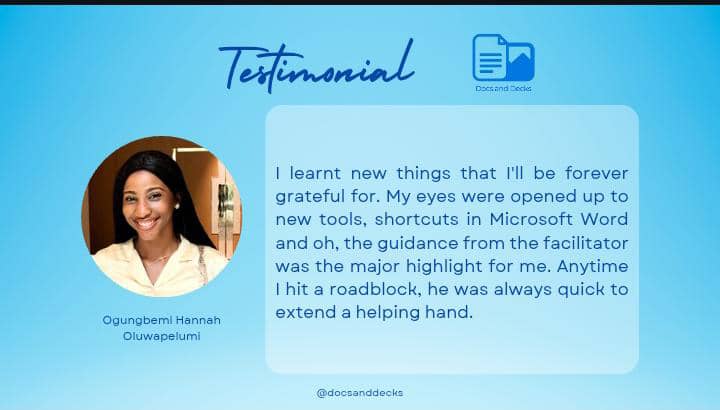 docsdecks's tweet image. “I finally feel confident using Microsoft tools.”

One of many comments from our graduation ceremony.

Growth. That’s the Cohort 1 effect.

Cohort 2 is coming 

#GraduationDay #Cohort1 #DnD #GapBridgers