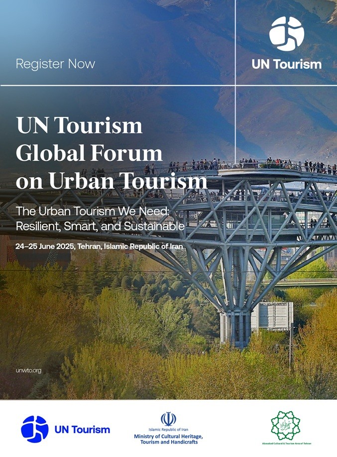 Forthcoming:UN Tourism Global Forum on Urban Tourism (Teheran, 24–25 June 2025) in collaboration with the Ministry of Cultural Heritage, Tourism &amp; Handicrafts of the Islamic Republic of Iran

Theme: Urban Tourism We Need: Resilient, Smart &amp; Sustainable 

🔗unwto.org/events/un-tour…