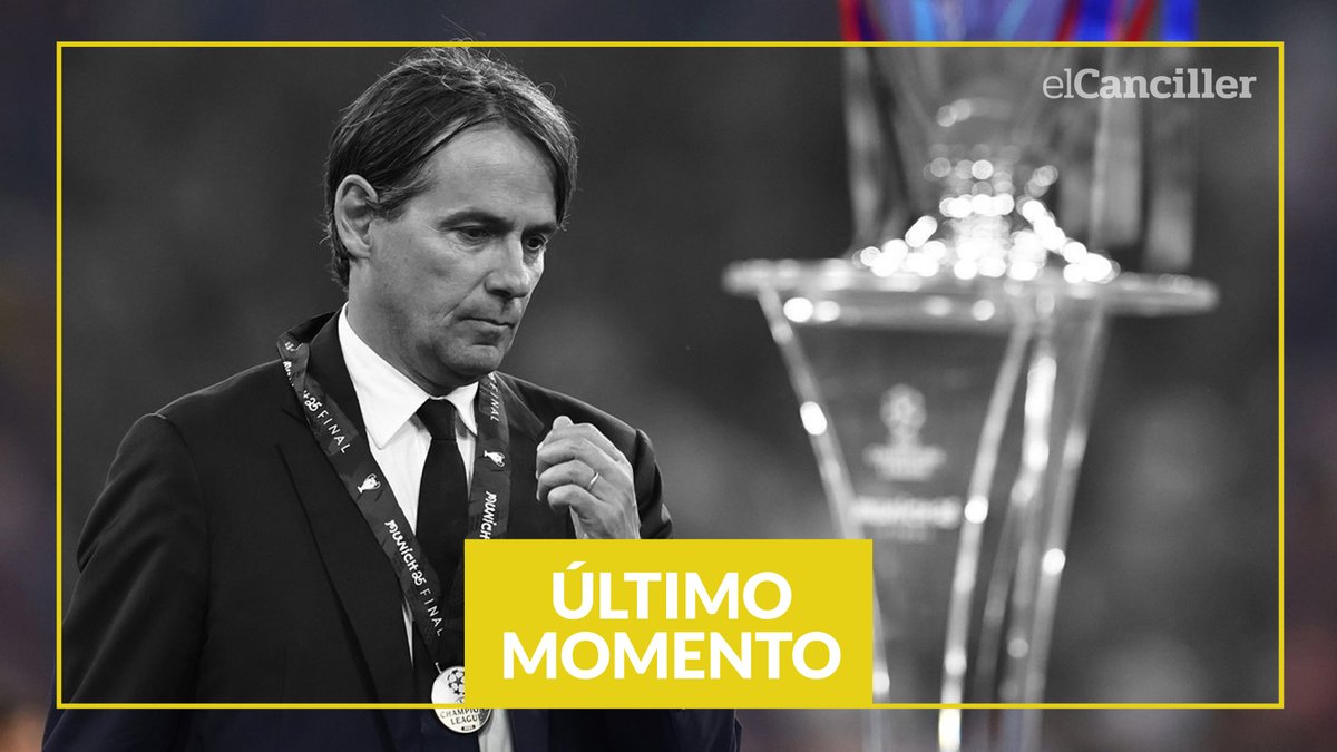 [AHORA] Simone Inzaghi, técnico del Inter, dejará su cargo para dirigir al Al Hilal de Arabia: perdió la final de la Champions, con baile y goleada incluidas, y debía enfrentar a River en el Mundial de Clubes.