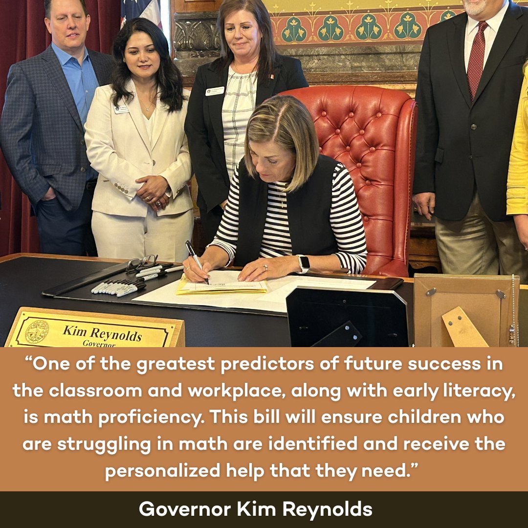 NGA (@natlgovsassoc) on Twitter photo Yesterday, <a href="/IAGovernor/">Gov. Kim Reynolds</a> Kim Reynolds signed legislation focused on improving math achievement in Iowa schools through early identification, targeted intervention, and evidence-based instruction. Learn more: governor.iowa.gov/press-release/… Yesterday, <a href="/IAGovernor/">Gov. Kim Reynolds</a> Kim Reynolds signed legislation focused on improving math achievement in Iowa schools through early identification, targeted intervention, and evidence-based instruction. Learn more: governor.iowa.gov/press-release/…