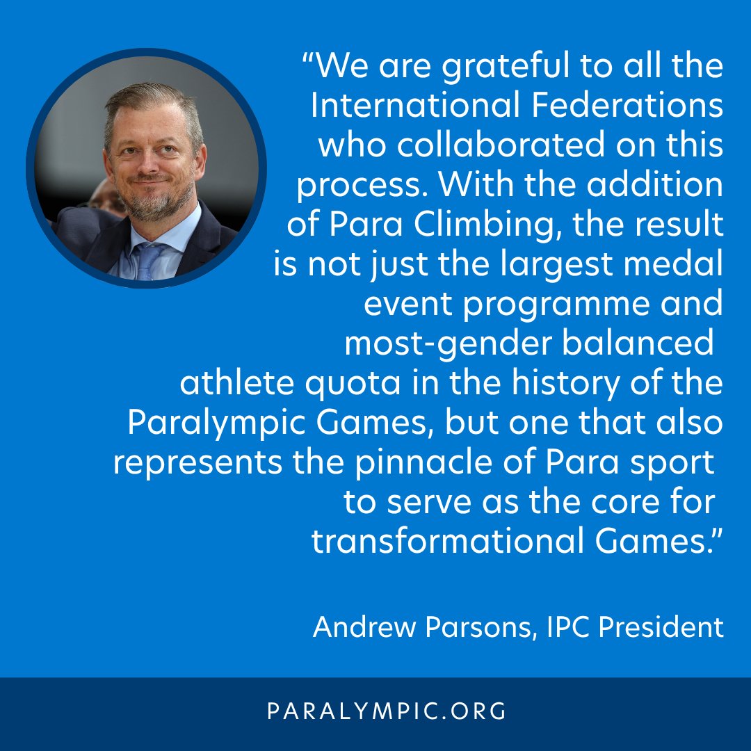 The <a href="/LA28/">LA28</a> Paralympic medal event programme and athlete quota have been announced!

Read more 📷 bit.ly/4kohdA9