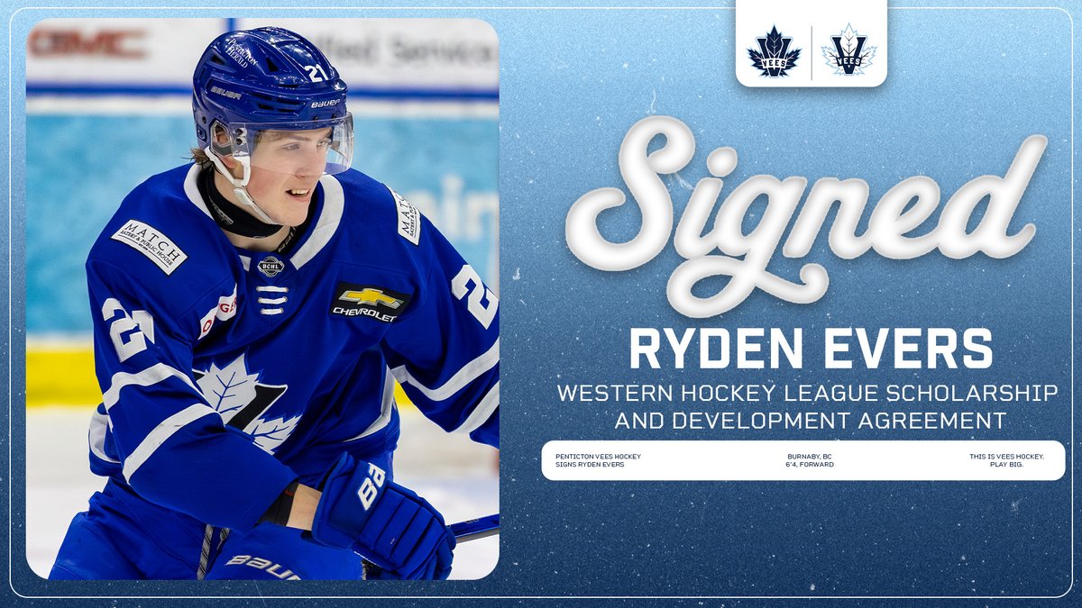 A familiar face returns. We have signed 2005-born forward Ryden Evers to a WHL Scholarship and Development Agreement.
<a href="/WHLProspects/">WHL Prospects Central</a> | <a href="/TheWHL/">Western Hockey League</a> 

📰 bit.ly/EversSigned