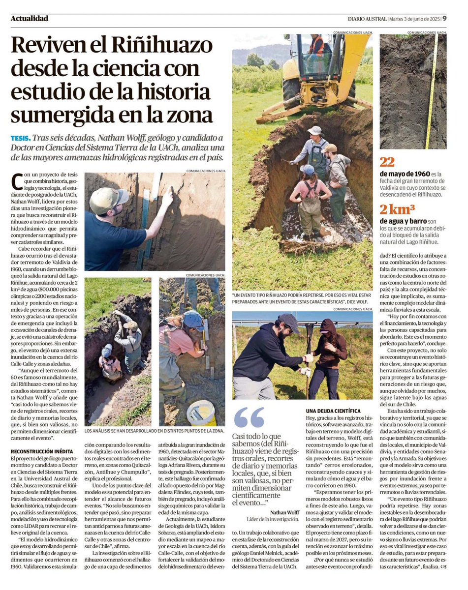 📢 ¡El Riñihuazo vuelve a la memoria colectiva!

🧪 Historia, geología y tech como LiDAR para entender qué pasó… y prevenir que se repita.

📰 Destacado hoy en el Diario Austral. Lee más en postgradociencias.uach.cl