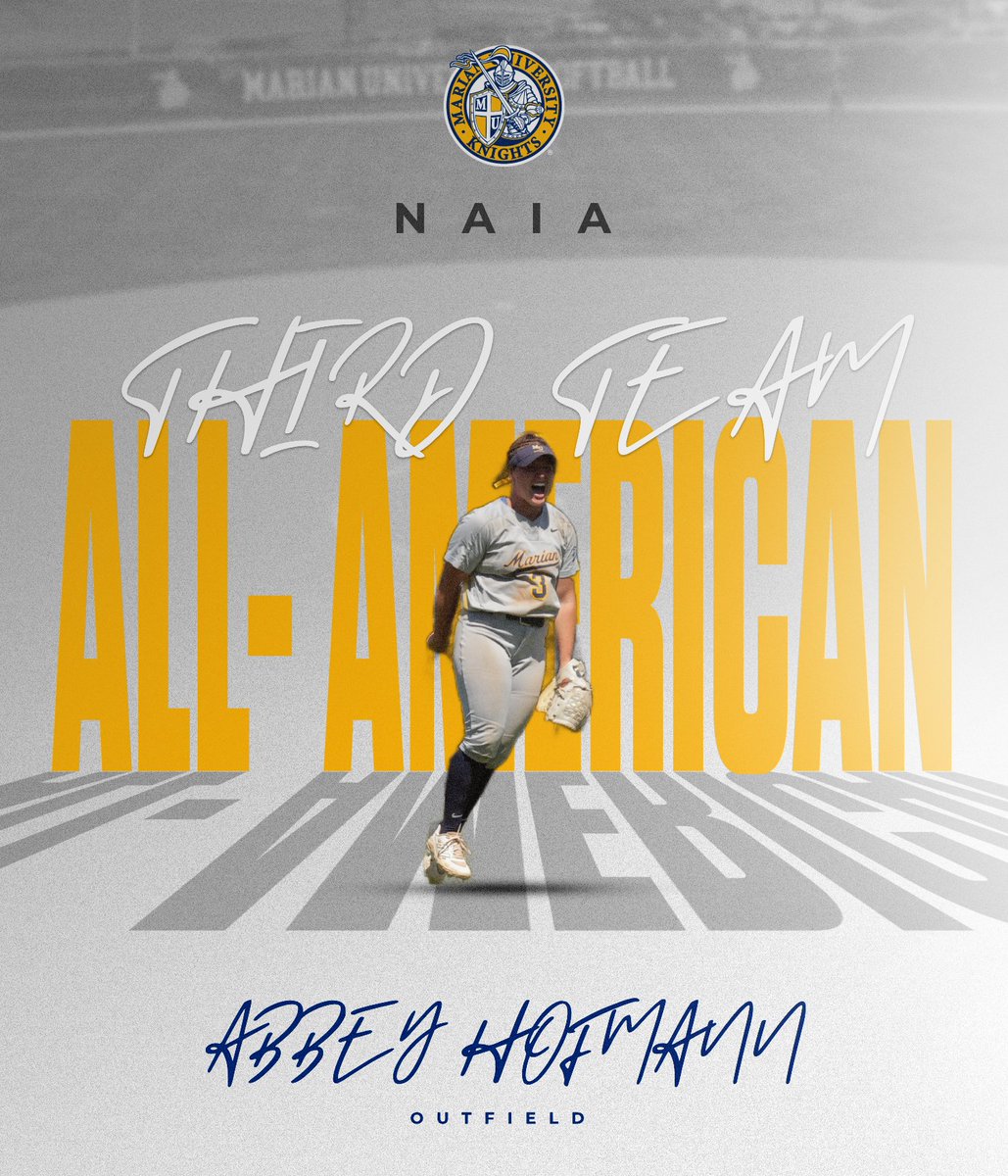 Marian Knights (@muknights) on Twitter photo 🇺🇸ALL-AMERICANS🇺🇸
<a href="/MarianKnightsSB/">Marian Softball</a> matched their program record with four 2025 NAIA All-Americans!
Congrats to Grace Meyer, Olivia Stunkel, Lily Wendt, and Abbey Hofmann on earning 2025 All-America Team honors!
muknights.com/news/2025/6/3/… 🇺🇸ALL-AMERICANS🇺🇸
<a href="/MarianKnightsSB/">Marian Softball</a> matched their program record with four 2025 NAIA All-Americans!
Congrats to Grace Meyer, Olivia Stunkel, Lily Wendt, and Abbey Hofmann on earning 2025 All-America Team honors!
muknights.com/news/2025/6/3/…