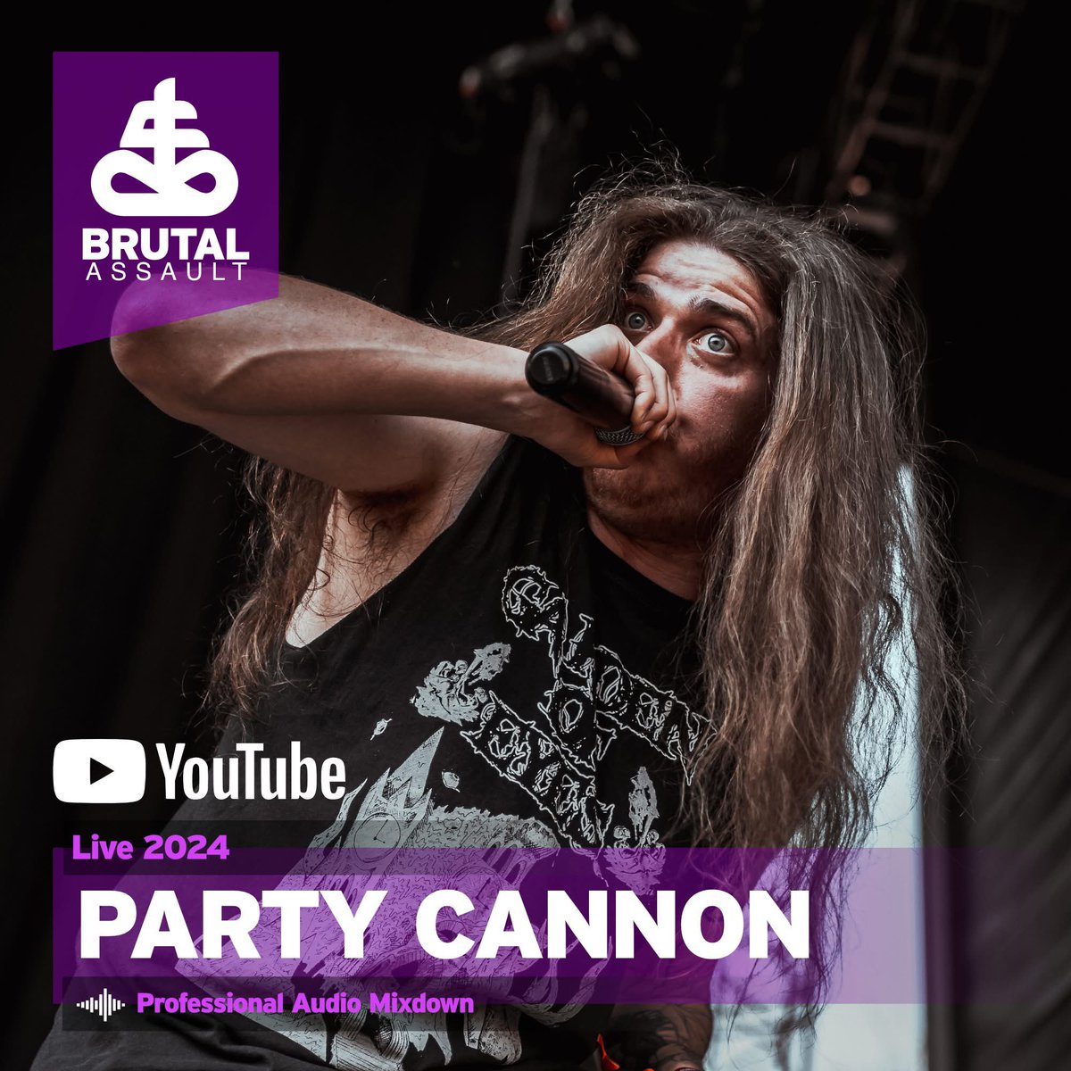 PartyCannonSlam's tweet photo. Party Slam takes @brutalassault 

Live now on YouTube https://t.co/RIgW8Tkoup
