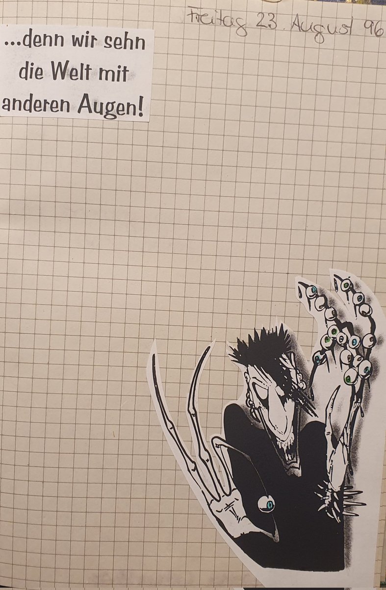 Ich hatte irgendwie schon immer ne andere Sicht auf die Dinge...(Seite aus einem meiner Tagebücher)