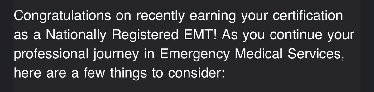 Finally an EMT 🙏