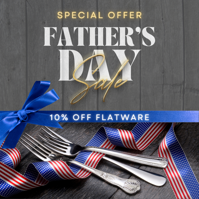 LibertyTabletop's tweet image. 🔥 The Father’s Day Sale is On! 🔥 Take 10% off all @libertytabletop flatware with code ▶️ FATHERSDAY2025 at checkout. Shop now and celebrate Dad in style! 🎉 🛒 ➡️ libertytabletop.com/product-catego…