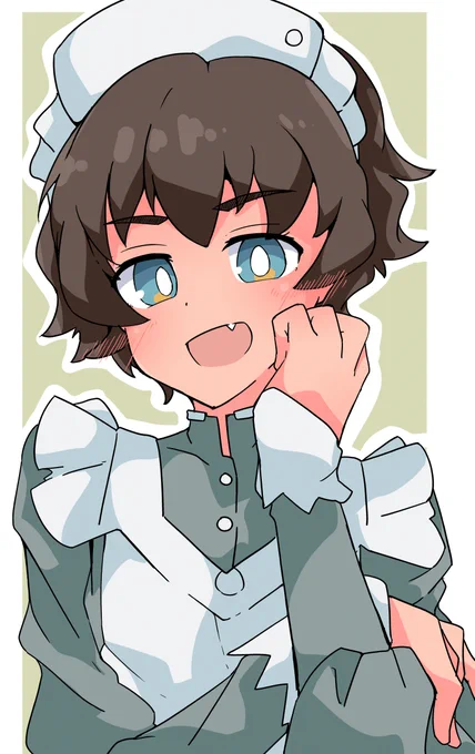 ぬぅ…太眉タレ目八重歯メイドっ子ヴァーニちゃんヌ…( 'ω') #GQuuuuuuuX