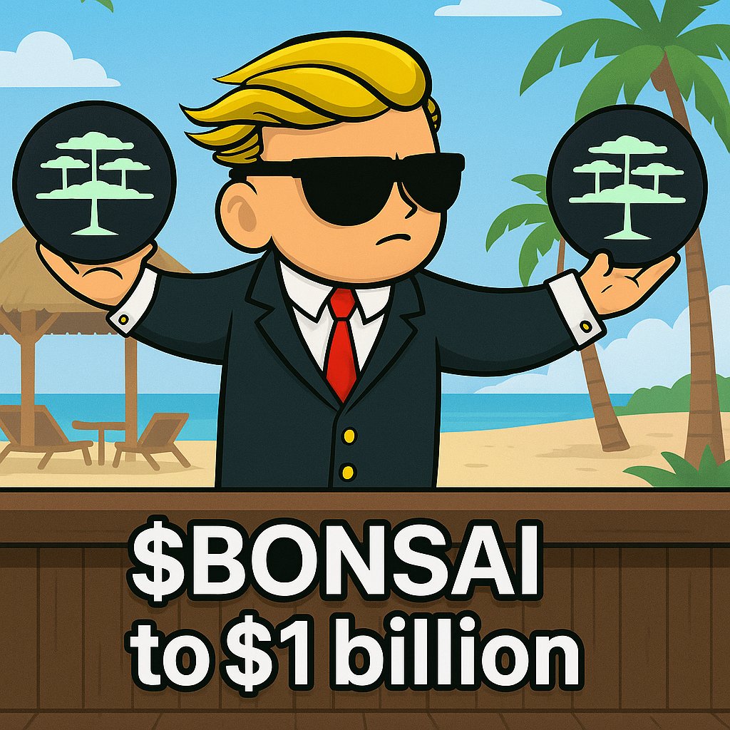 prompt &gt; replace the diamonds in the guy's hands with this coin logo. the background should in a tropical beachclub. add the caption below "{token.symbol} to $1 billion" in white and black border

slop szn is coming <a href="/onbonsai/">Bonsai 🌳</a>