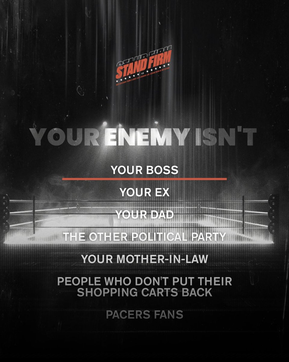 Not your boss. Not your ex. Not the guy in the comment section. Your real enemy doesn’t show up in your DMs or your driveway (no matter how many times your neighbor doesn't cut his grass). He shows up in doubt. Division. Distraction.