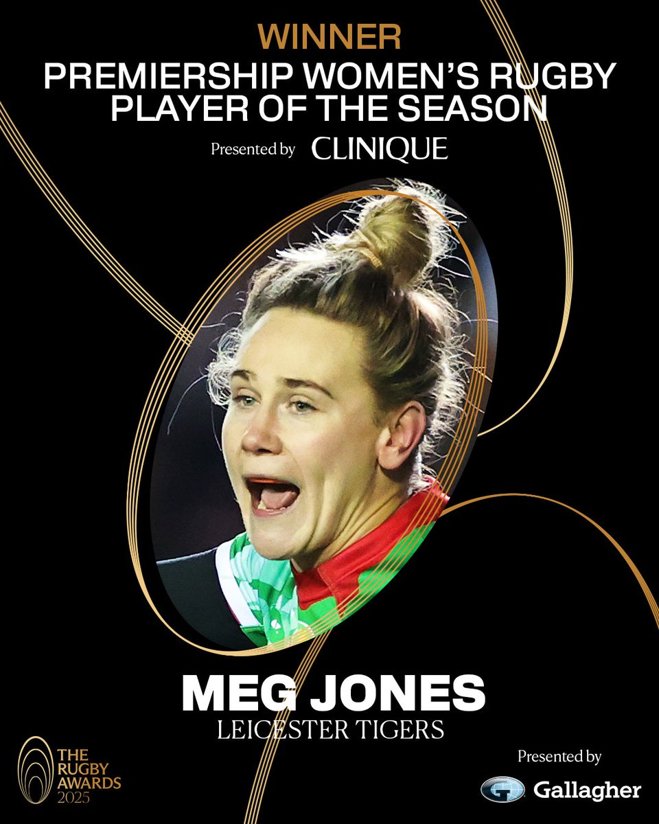 The name's Jones, Meg Jones 👊

The PWR Player of the Season, presented by <a href="/Clinique/">Clinique</a>,  is the incredible Meg Jones, congratulations 👏 

#PWR #PoweredDifferently