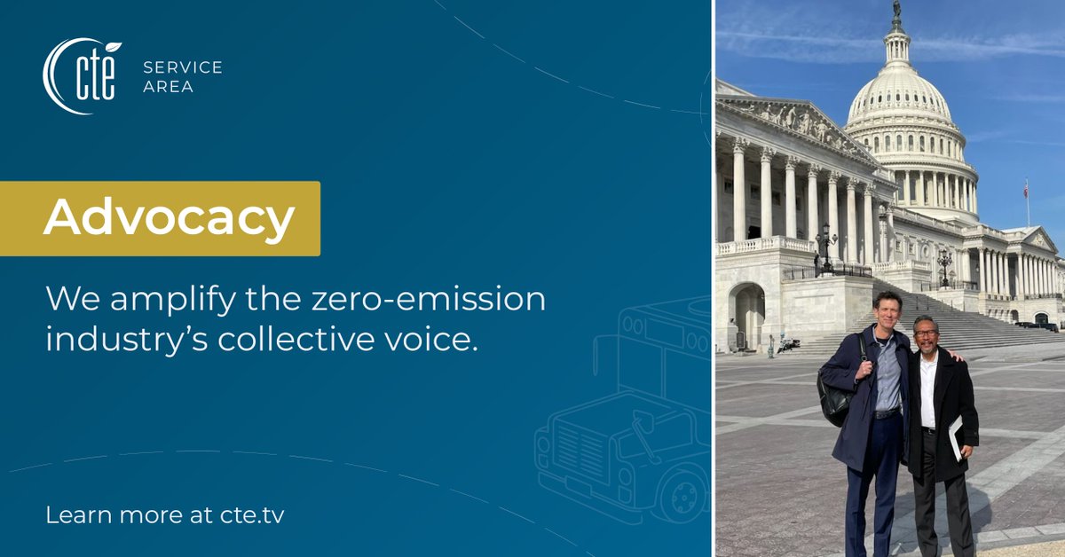 With 30 years of #zeroemission deployment experience and project success, CTE stands as the foremost non-profit in environmental advocacy for zero-emission #transportation. 
Learn more ➡️ cte.tv/advocacy-work
