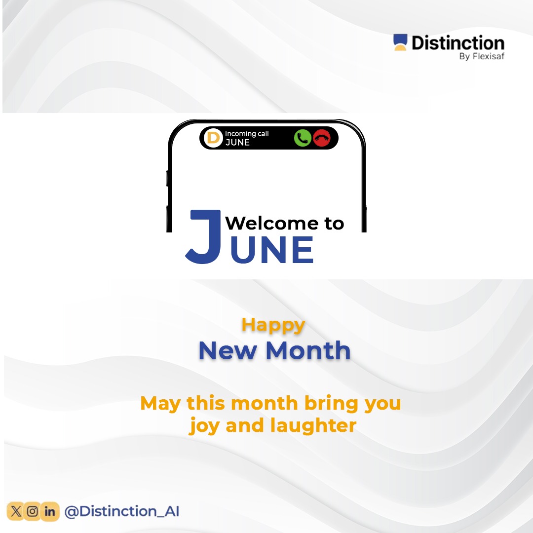 getDistinction's tweet image. 📲 Incoming call: JUNE is here!

New month, new energy.
May it bring you joy, better grades &amp;amp; zero carryovers 🙏🏾
No pressure, just progress.

Start strong with 👉 distinction.app

#HelloJune #DistinctionAI #Distinction #NaijaStudents #NewMonthGoals