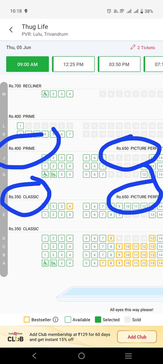 Looting in the name of middle seat calling it picture perfect. PVR always goes so low that too for 2k Xenon absolute 🤡🤡  ..Then the top brass PVR South cry oh my god not enough footfalls for us...we won't build #IMAX in Kerala again....#Thuglife