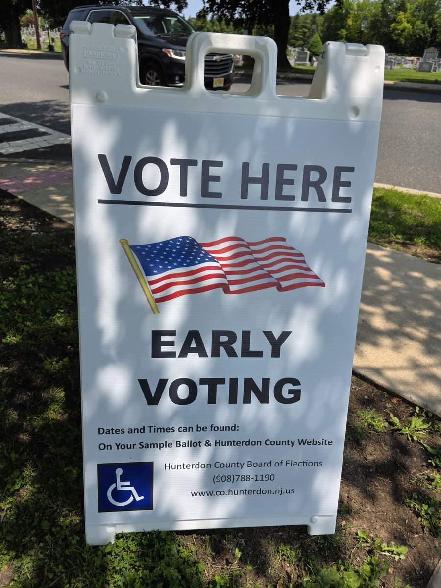 Attn NJ: Voting started today at 10 am, goes til 8 pm nightly til Sunday, when it ends  @ 6.
What NJ gov &amp; lawmakers do at least as important, if not more, than the president re the lives of New Jerseyans. Yet no more than 1/4 of registered Ds and Rs vote in gov primaries