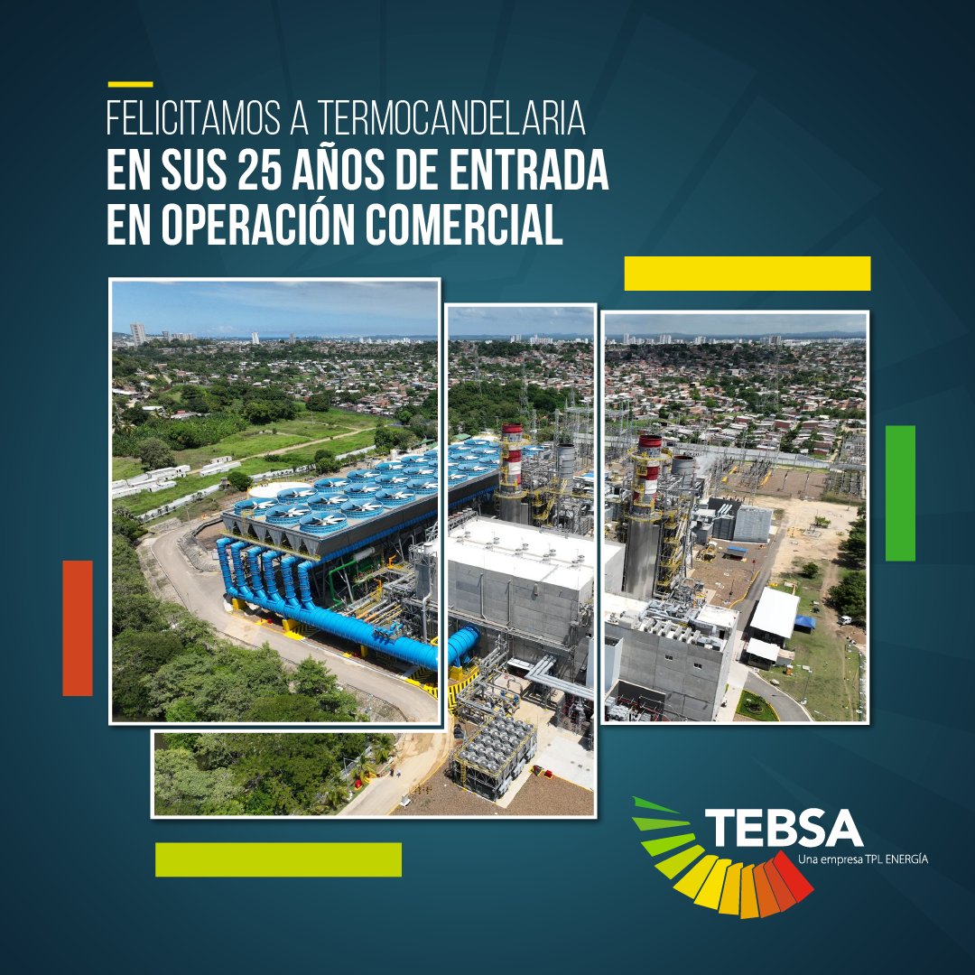 TEBSA (@tebsa_energia) on Twitter photo #Termocandelaria25Años 🎉| Desde TEBSA celebramos 25 años de operación comercial de <a href="/termocandelaria/">Termocandelaria</a>
Somos testigos de su compromiso y firmeza para fortalecer el sistema energético del país.
¡Sigamos impulsando juntos el desarrollo sostenible del SIN!
#AniversarioTermocandelaria #Termocandelaria25Años 🎉| Desde TEBSA celebramos 25 años de operación comercial de <a href="/termocandelaria/">Termocandelaria</a>
Somos testigos de su compromiso y firmeza para fortalecer el sistema energético del país.
¡Sigamos impulsando juntos el desarrollo sostenible del SIN!
#AniversarioTermocandelaria