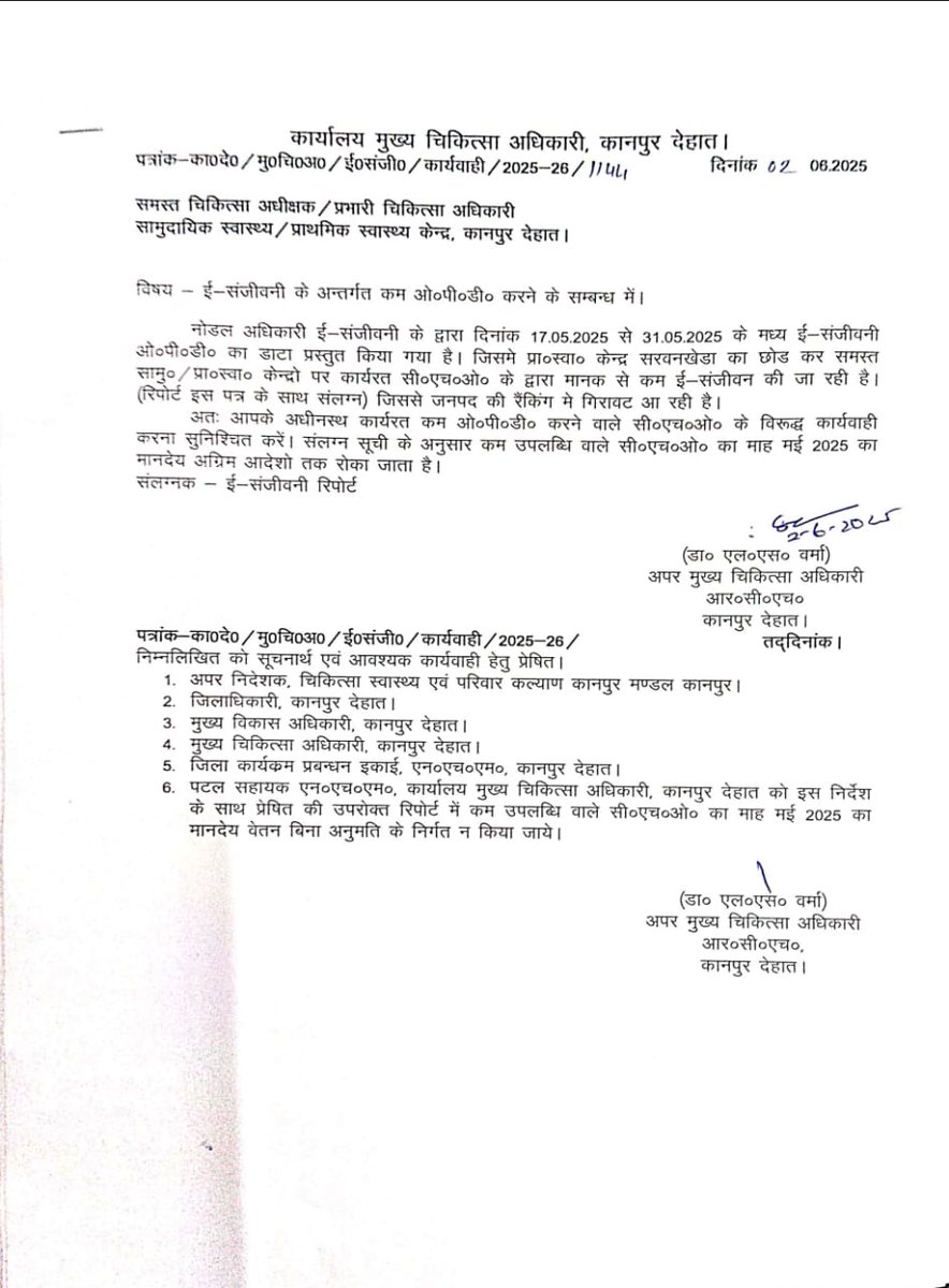 Community Health Officer (@officer_cho) on Twitter photo #CHOs पर अनुचित दबाव!
डॉ.राकेश यादव द्वारा एक महीने में 400+ E-Sanjeevani OPD करने का दबाव डाला जा रहा है।कानूनी कार्रवाई की धमकी दी जा रही है।
मई 2025 का मानदेय भी रोका जा रहा है।
यह व्यवहार उत्पीड़न का प्रतीक है। <a href="/UPGovt/">Government of UP</a> कृपया संज्ञान लें
<a href="/kpmaurya1/">Keshav Prasad Maurya</a>
<a href="/Sen2Partha/">partha_sen2</a>
<a href="/nhm_up/">NHM UP</a> #CHOs पर अनुचित दबाव!
डॉ.राकेश यादव द्वारा एक महीने में 400+ E-Sanjeevani OPD करने का दबाव डाला जा रहा है।कानूनी कार्रवाई की धमकी दी जा रही है।
मई 2025 का मानदेय भी रोका जा रहा है।
यह व्यवहार उत्पीड़न का प्रतीक है। <a href="/UPGovt/">Government of UP</a> कृपया संज्ञान लें
<a href="/kpmaurya1/">Keshav Prasad Maurya</a>
<a href="/Sen2Partha/">partha_sen2</a>
<a href="/nhm_up/">NHM UP</a>