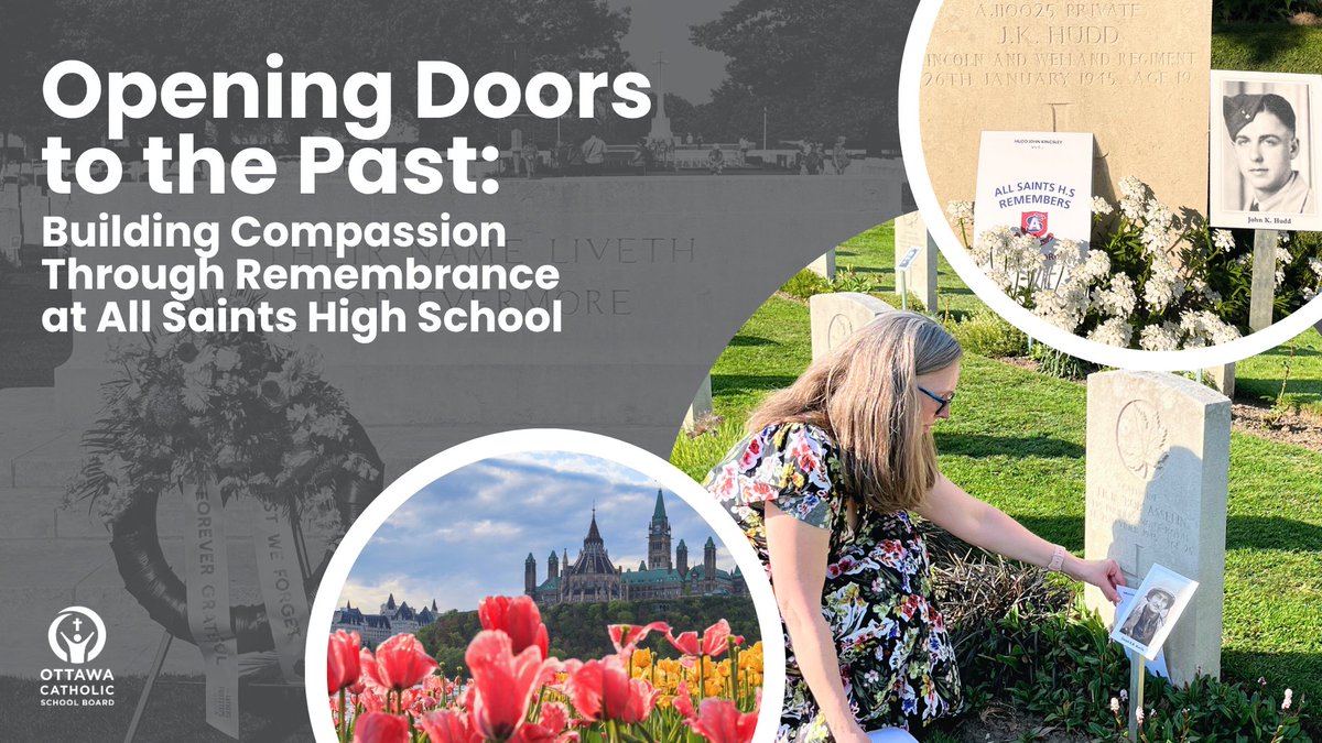 Ottawa Catholic School Board (@ottcatholicsb) on Twitter photo In Ms. Kirtz’s history class at <a href="/AllSaintsOCSB/">All Saints High School</a>, #DeepLearning takes shape through a powerful project where students honour WWII soldiers by telling their stories — building empathy, citizenship, and character through remembrance. 🌷 #ocsbDeepLearning
🔗ocsb.ca/2025/06/04/ope… In Ms. Kirtz’s history class at <a href="/AllSaintsOCSB/">All Saints High School</a>, #DeepLearning takes shape through a powerful project where students honour WWII soldiers by telling their stories — building empathy, citizenship, and character through remembrance. 🌷 #ocsbDeepLearning
🔗ocsb.ca/2025/06/04/ope…