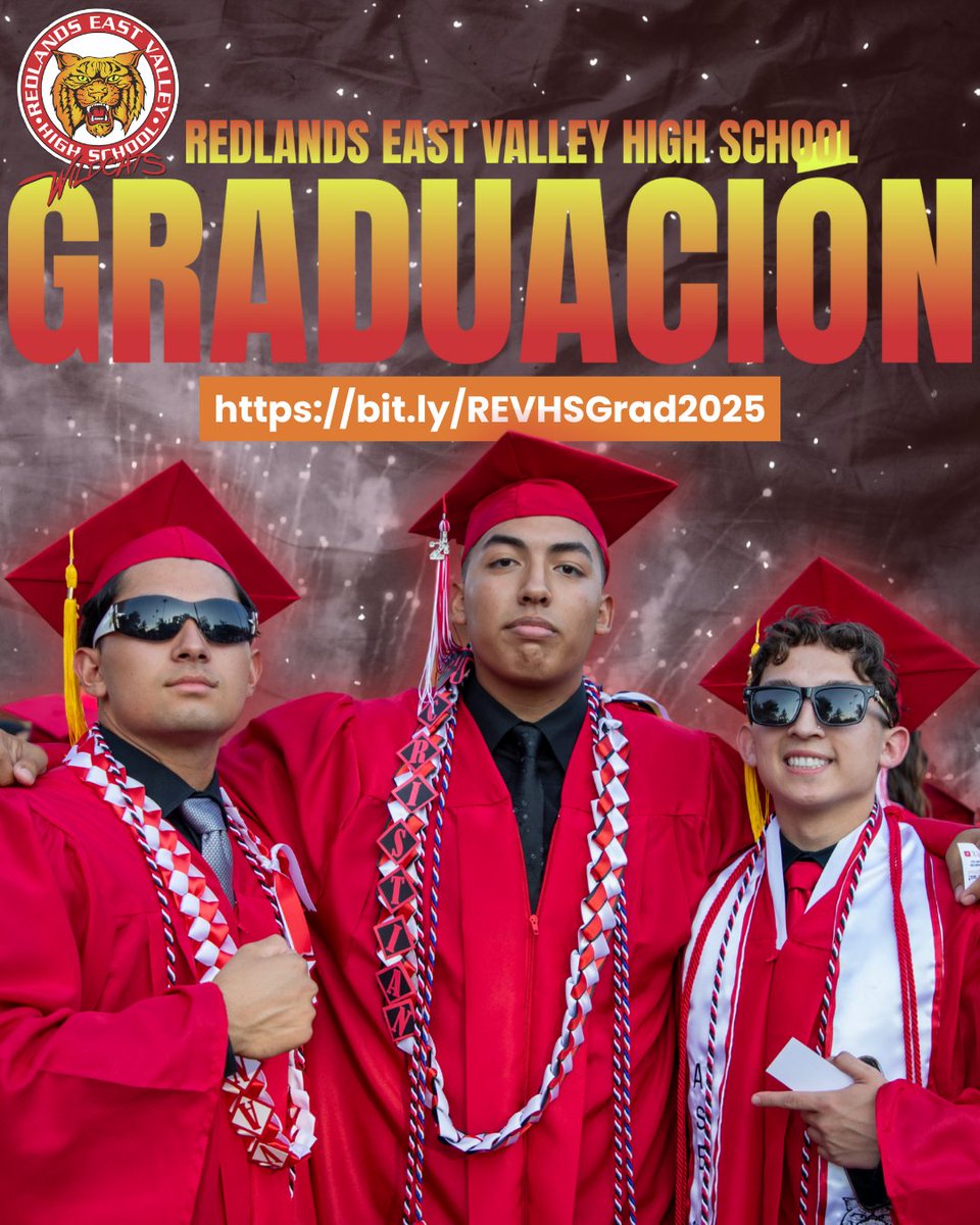 Redlands USD (@redlandsusd) on Twitter photo ๐ฃ Redlands Unified School District families and community,
Graduation is HERE! ๐ We invite you to join us from the comfort of your home by visiting bit.ly/REVHSGrad2025 for the livestream of <a href="/rev_wildcats/">Redlands East Valley</a>
๐ผ graduation TODAY at 6:30 PM! โฐ Congratulations, Class of 2025! ๐ ๐ฃ Redlands Unified School District families and community,
Graduation is HERE! ๐ We invite you to join us from the comfort of your home by visiting bit.ly/REVHSGrad2025 for the livestream of <a href="/rev_wildcats/">Redlands East Valley</a>
๐ผ graduation TODAY at 6:30 PM! โฐ Congratulations, Class of 2025! ๐