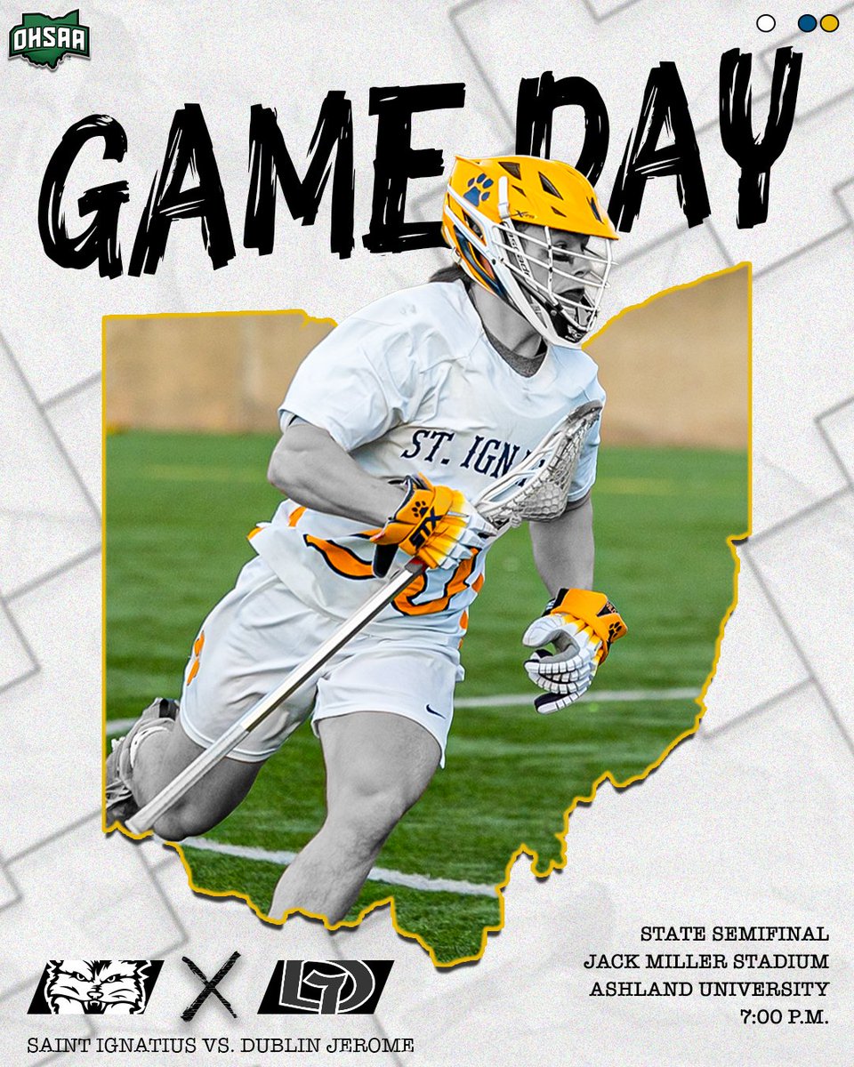 LAX: GAME DAY! The Lax Cats face Dublin Jerome in the OHSAA State Semifinal! The SIBN will have live video coverage at 7 p.m. from Jack Miller Stadium at Ashland University!
#GoCats 

📺: boxcast.tv/view/ohsaa-sta…